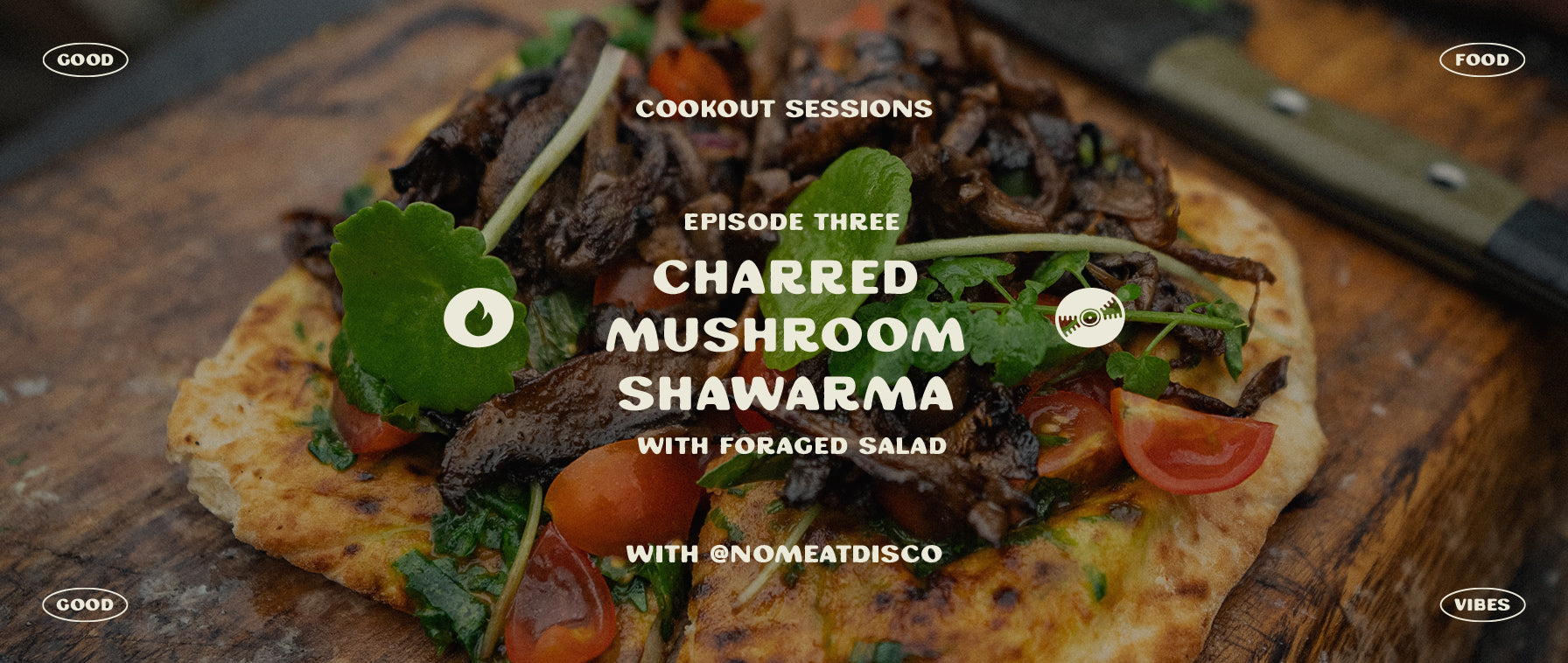 Charred Mushroom Shawarma Recipe header