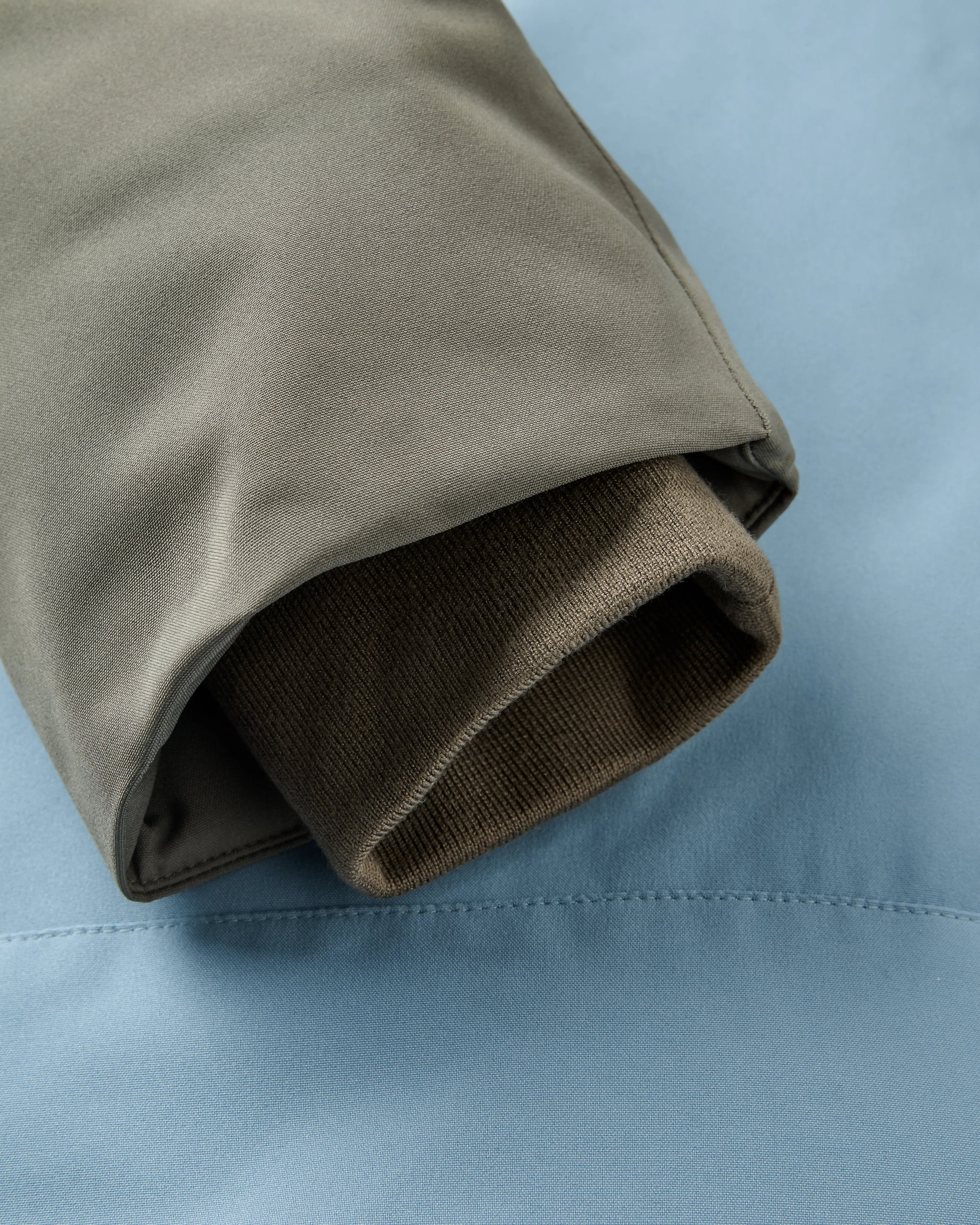 Lumi Colour Block Parka - Faded Denim - Flatlay