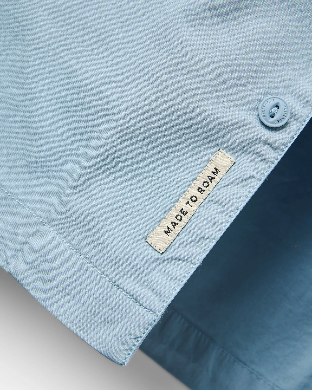 Acreage Organic Cotton LS Shirt - Faded Denim - Flatlay