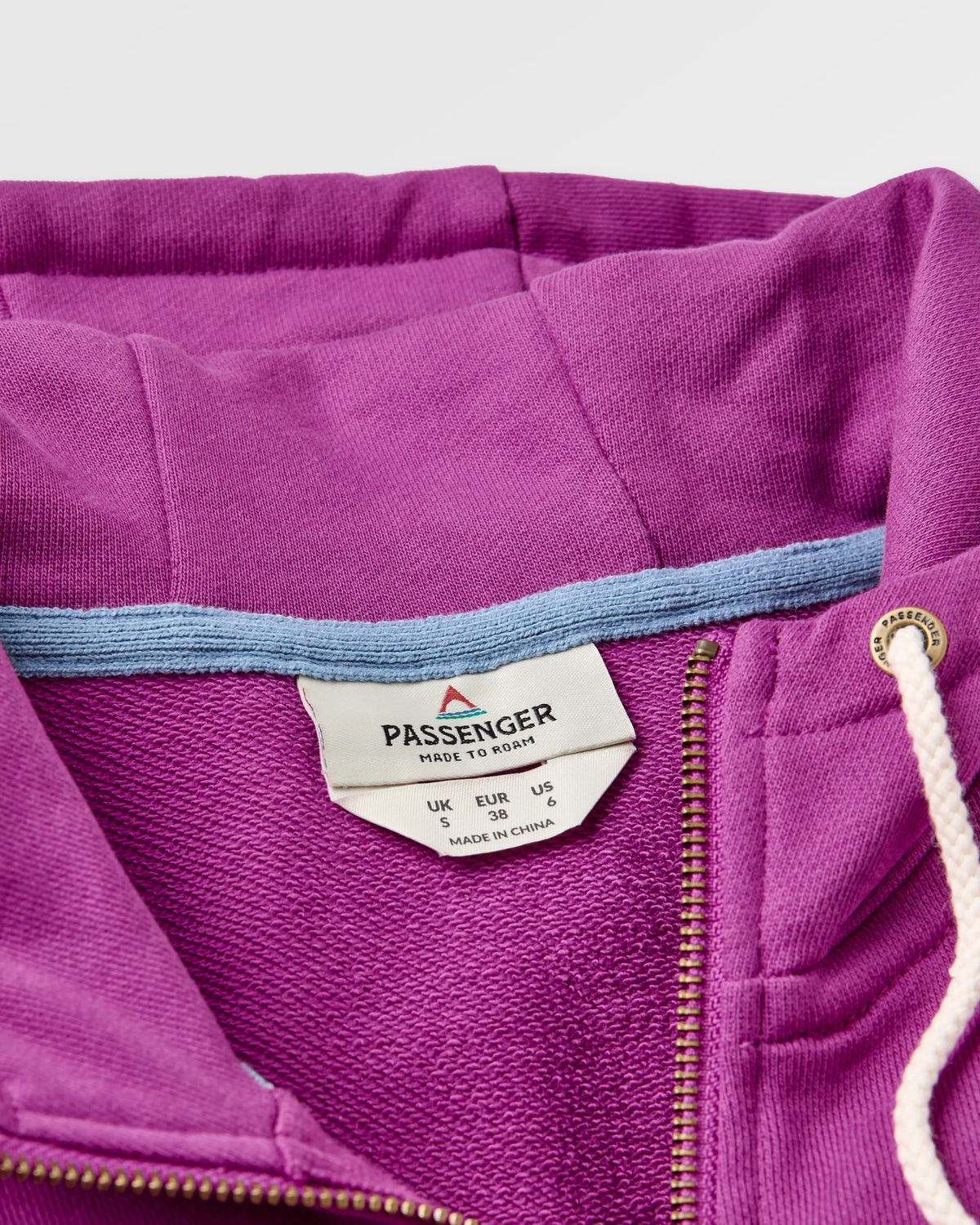 Brooke Zip Hoodie - Wild Berry - Flatlay