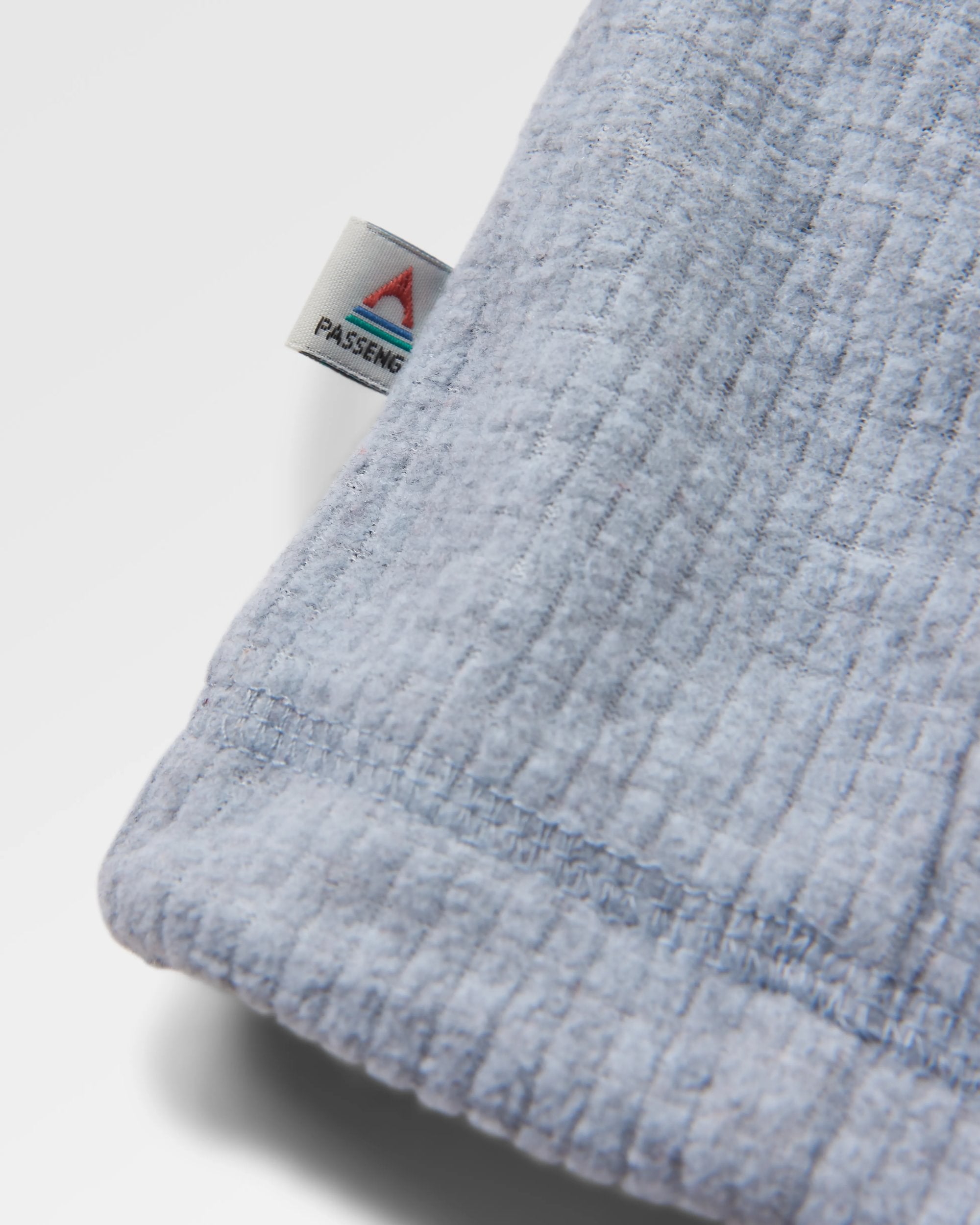 Overlook Recycled Grid Polar Fleece - Red Ochre/Grey Marl - Flatlay