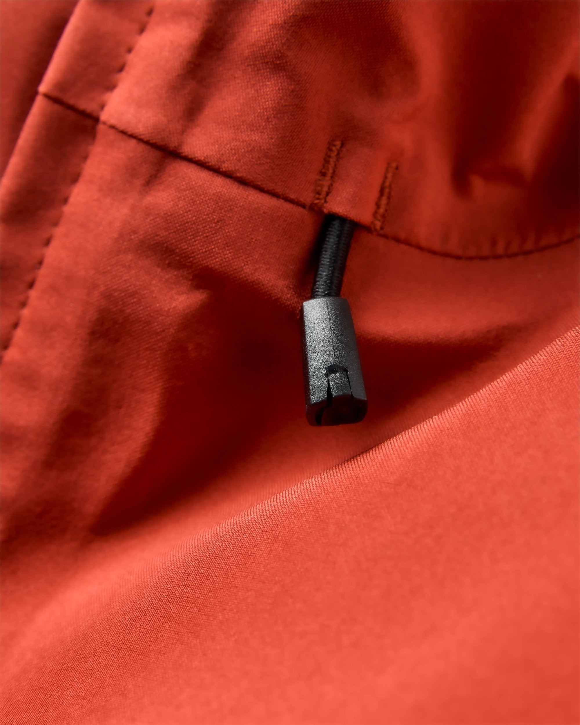 Five Element Recycled Waterproof Jacket - Red Ochre - Flatlay