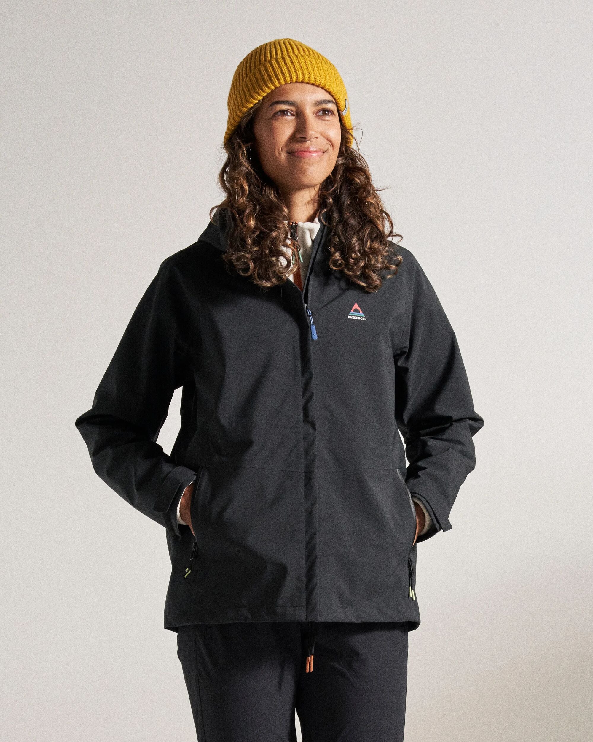 Five Element Recycled Waterproof Jacket - Black - Studio Model