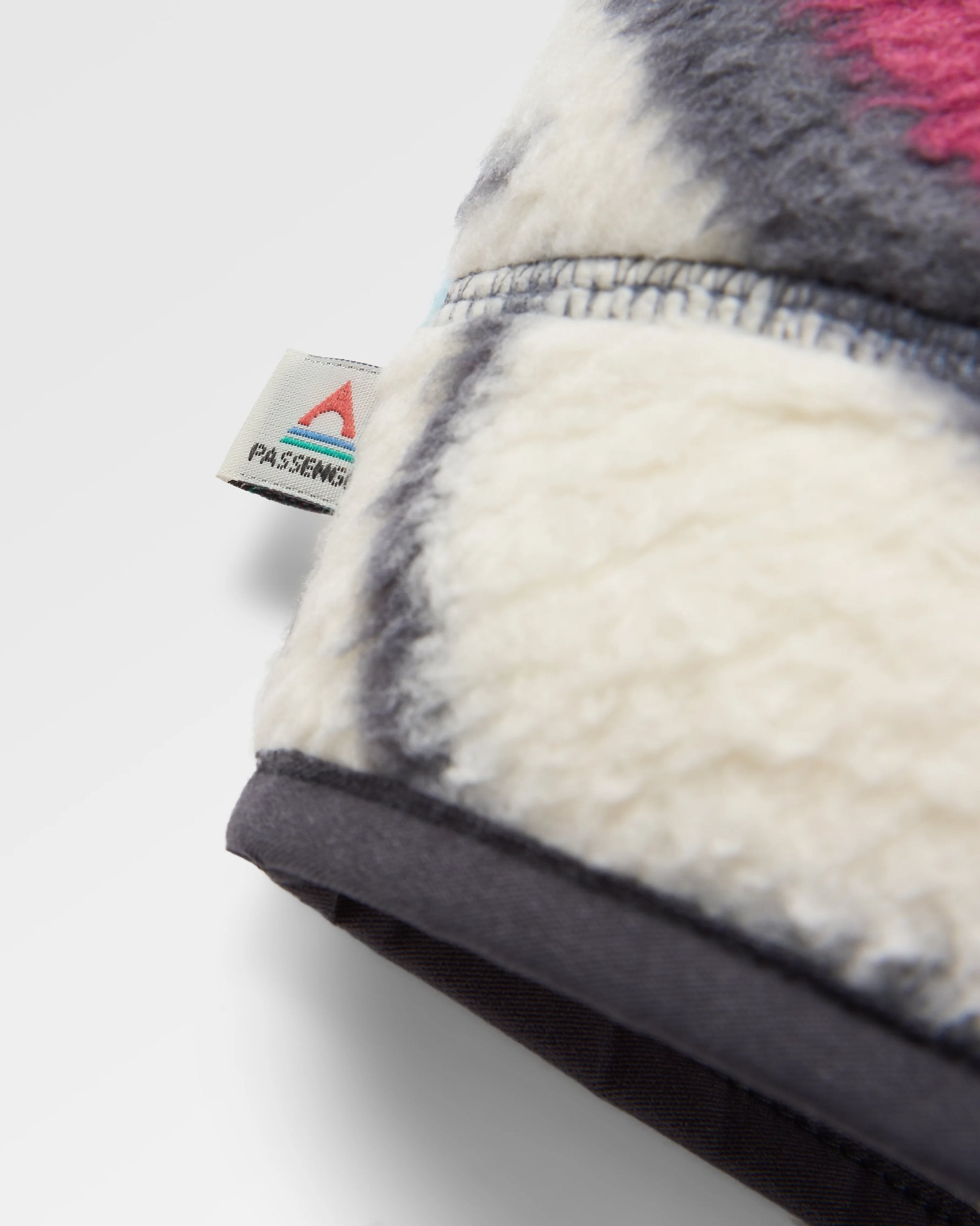 Fairbanks Full Zip Recycled Sherpa Fleece - Abstract Trails Off White - Flatlay