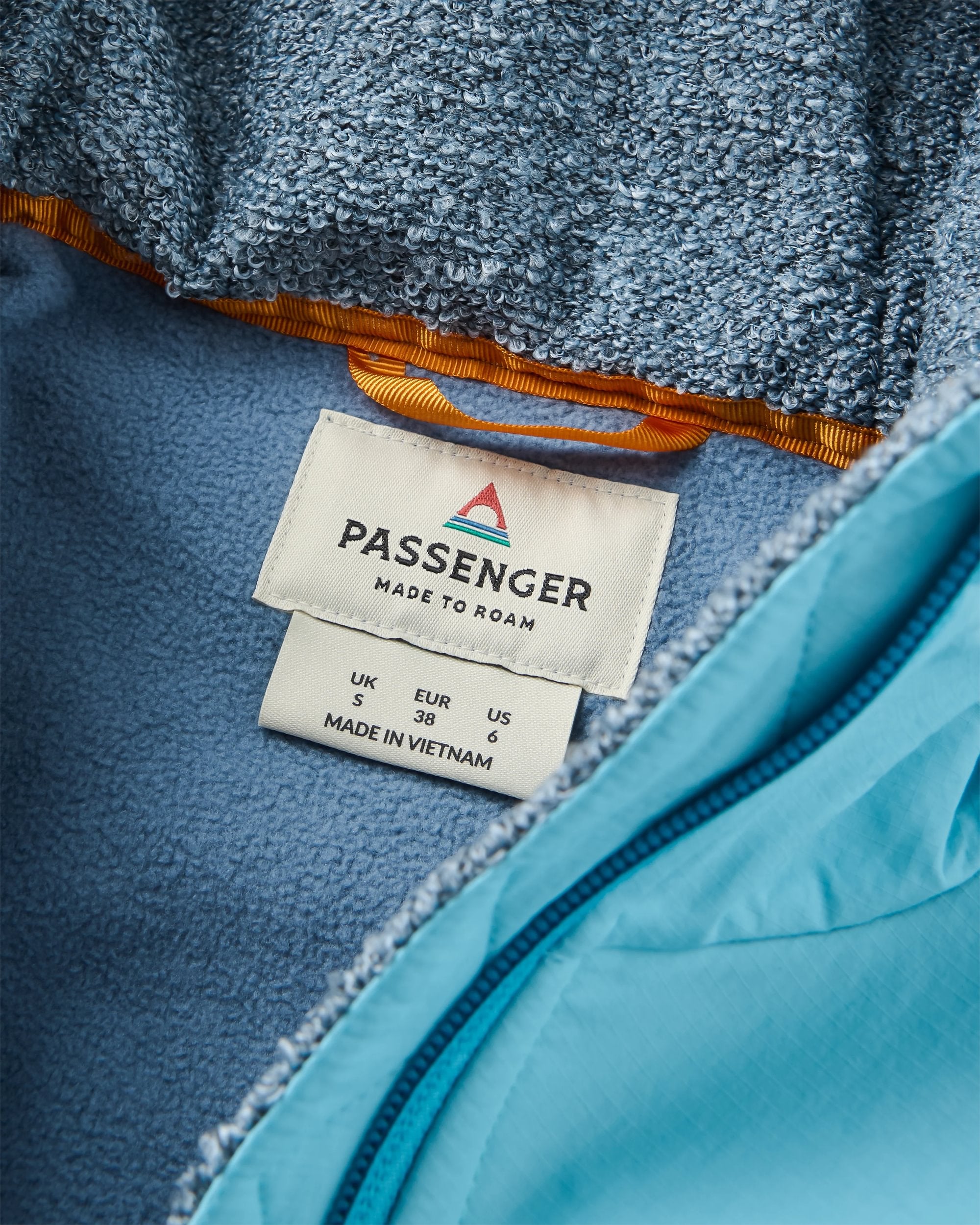 Warming Full Zip Windproof Fleece - Stormy Blue/Retro Blue - Flatlay