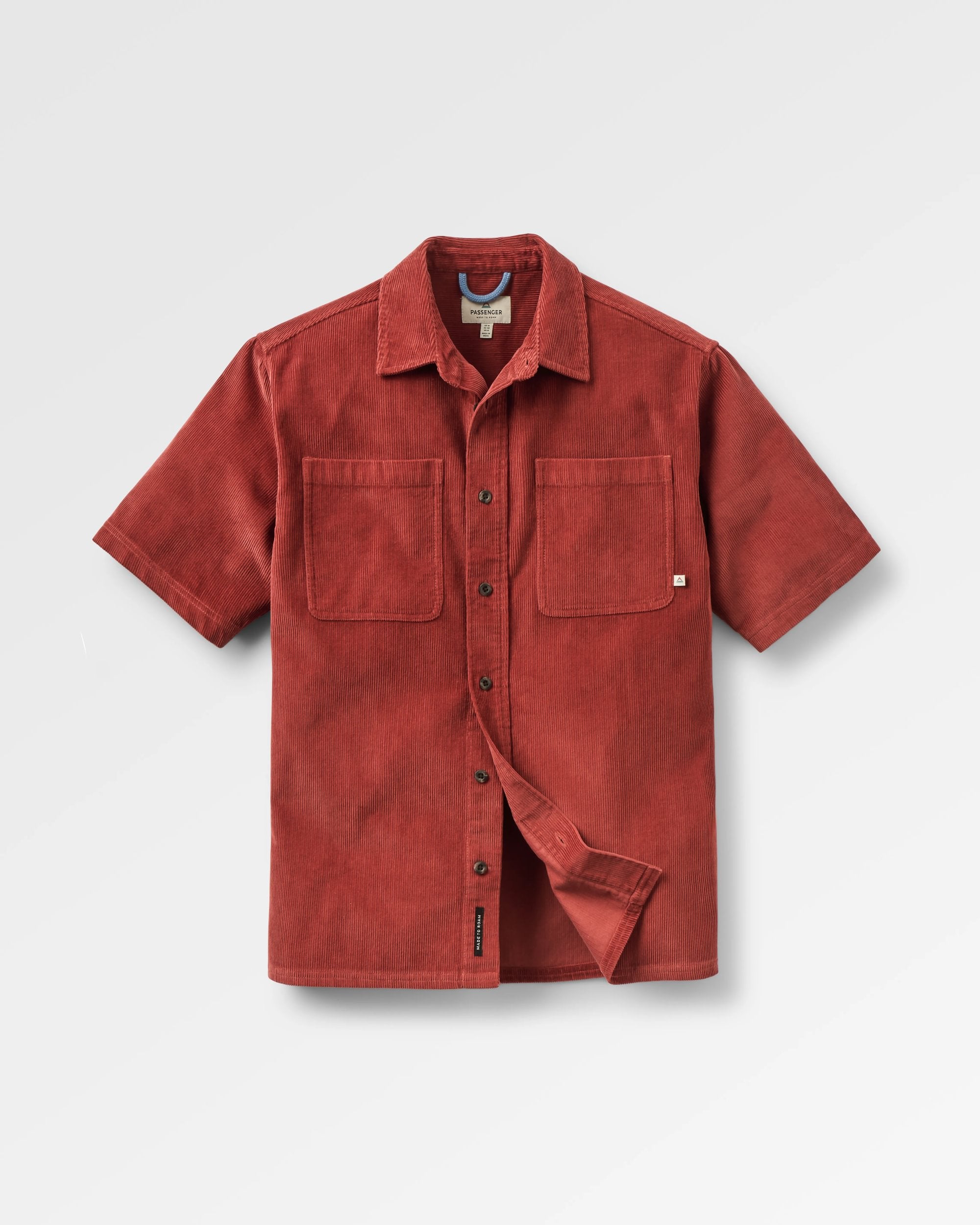 Backcountry Short Sleeve Cord Shirt - Redwood - Flatlay