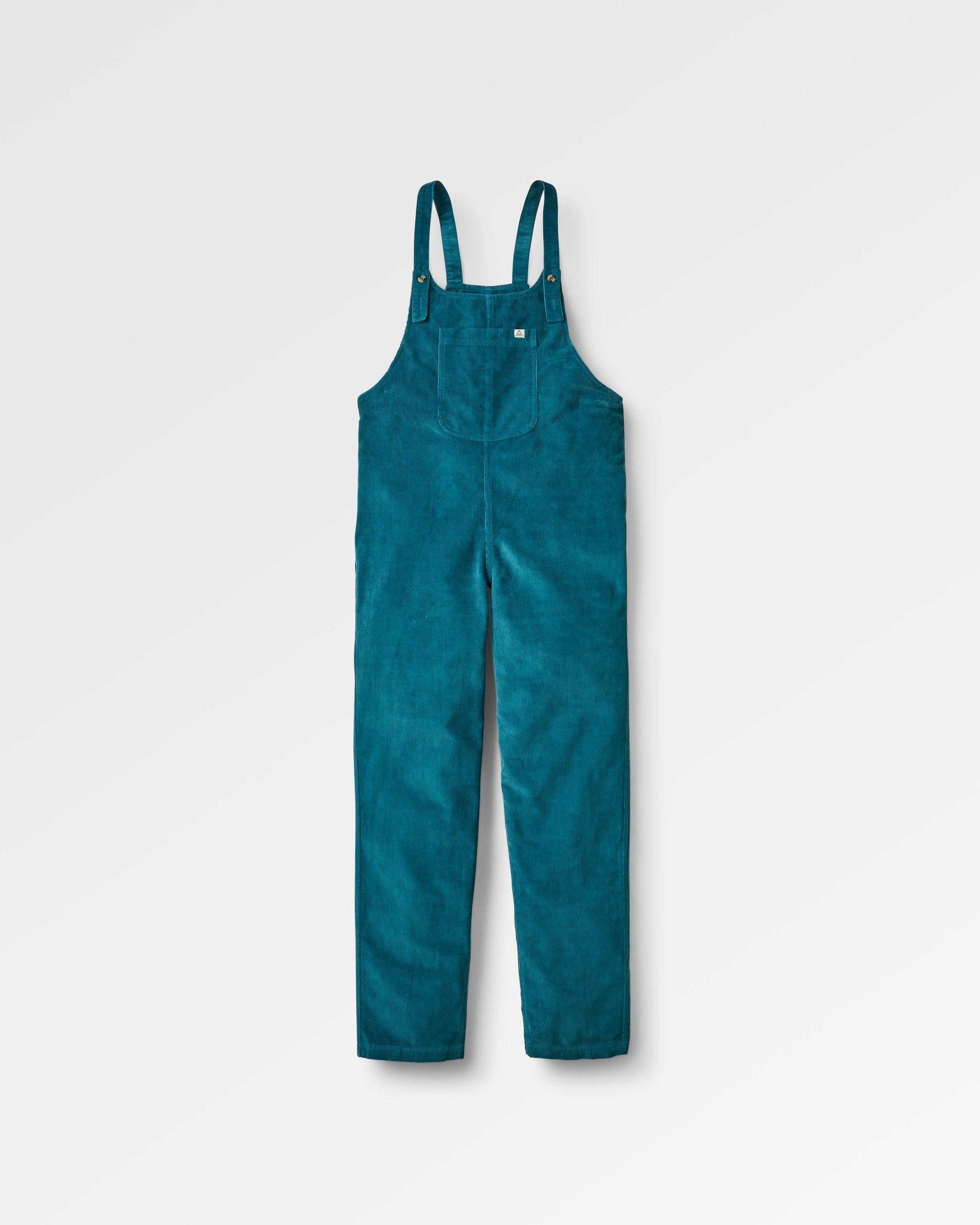 Meadows Organic Cotton Corduroy Dungarees - Tidal Blue - Flatlay