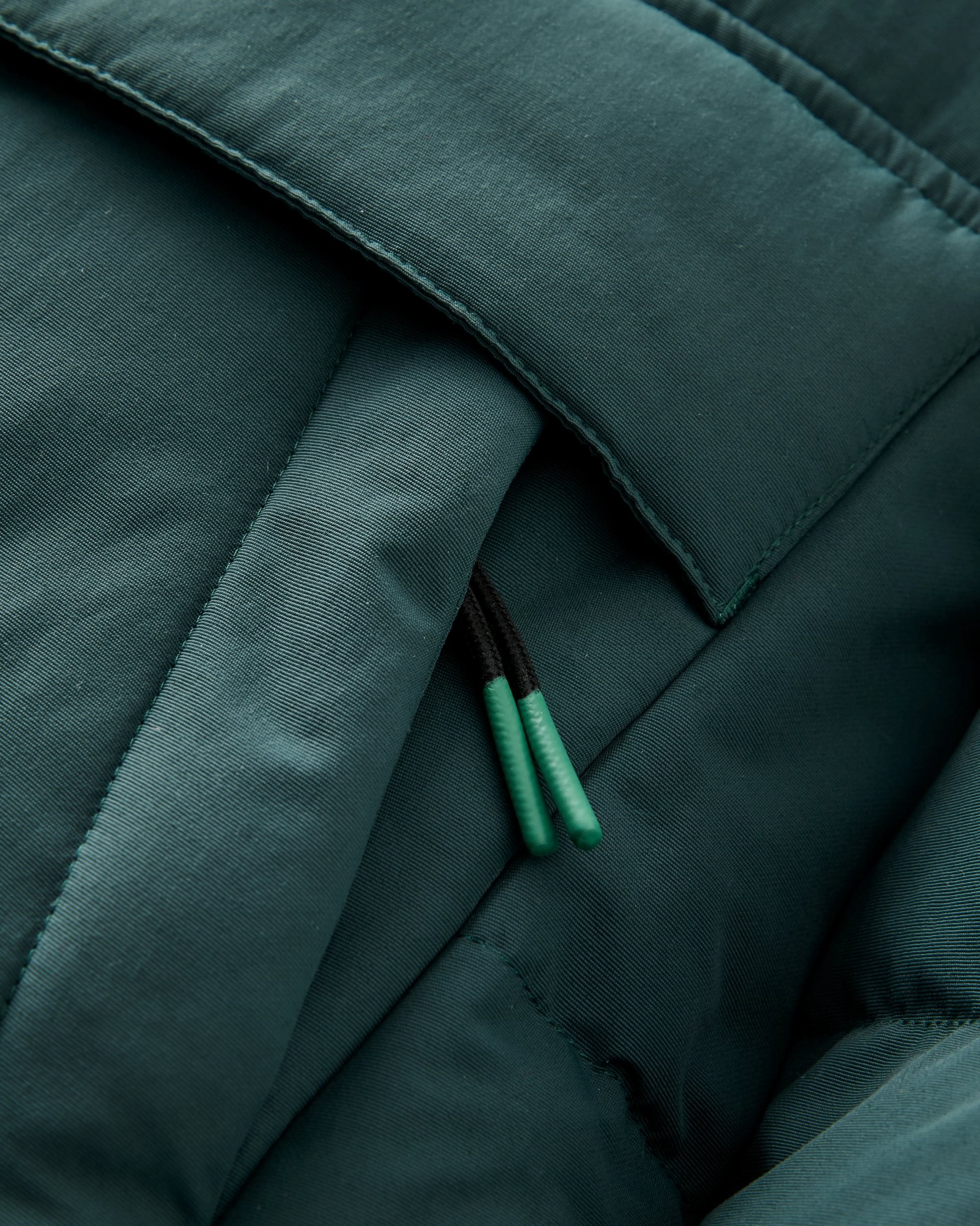 Nook Insulated Jacket - Dark Fern - Flatlay