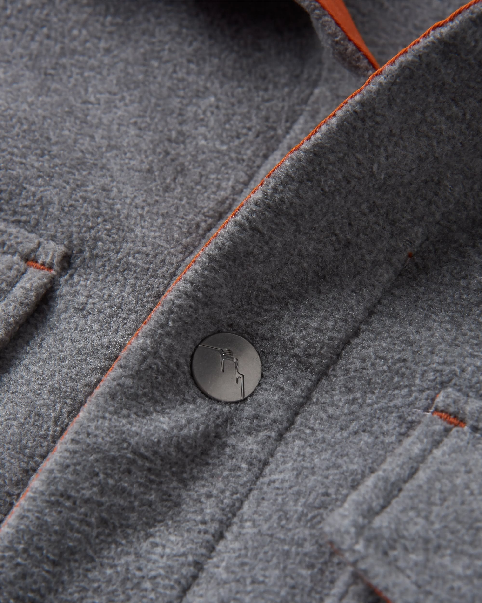 Maple Recycled Polar Fleece Shirt - Grey Marl 2 - Flatlay