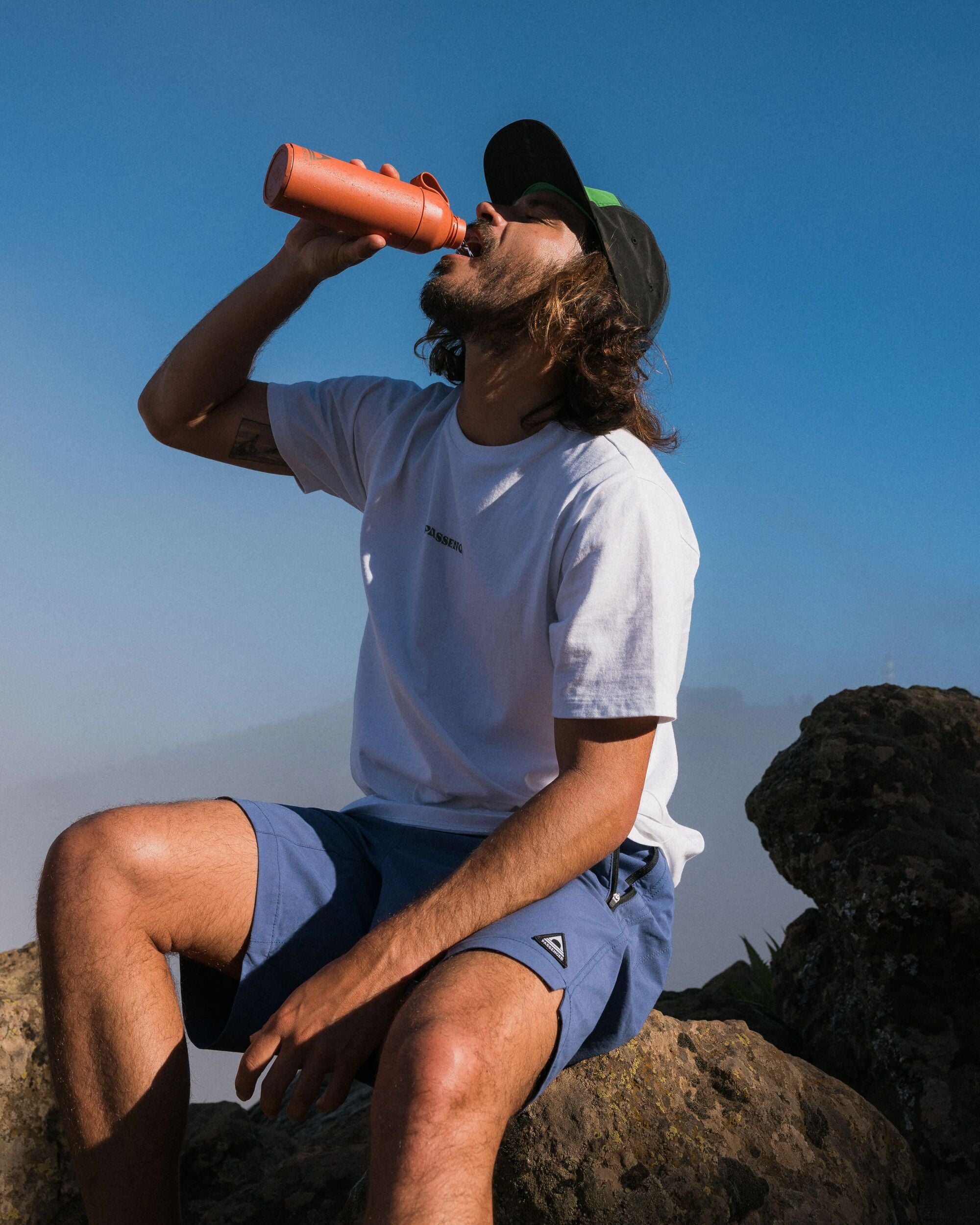 Tall Pines Men's Recycled Cotton T-Shirt - White - Lifestyle