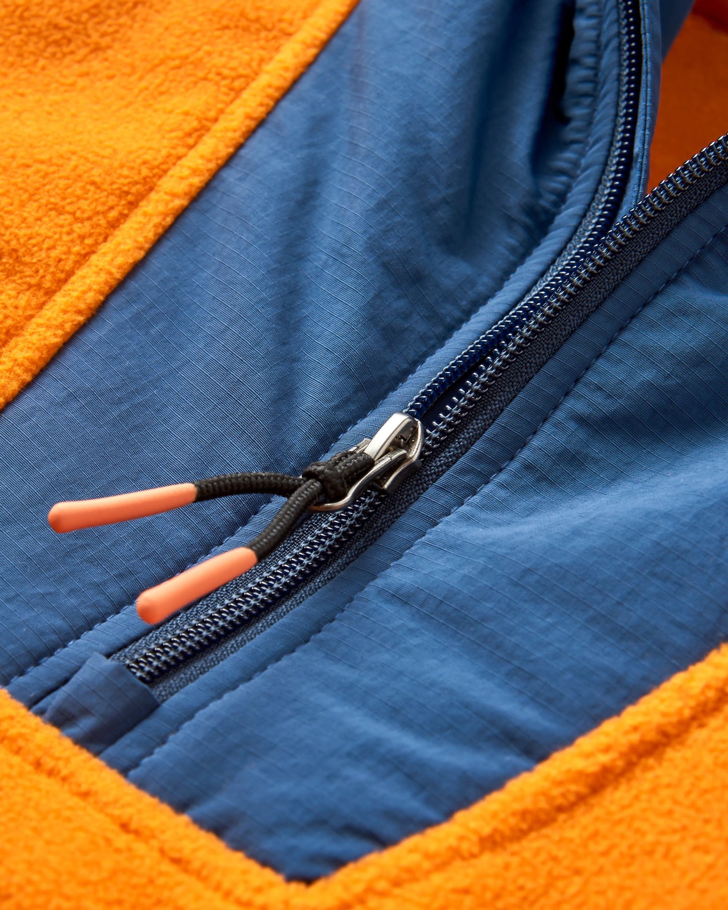 Alexander 2.0 Recycled Hooded Polar Fleece - Sunrise Orange - Flatlay