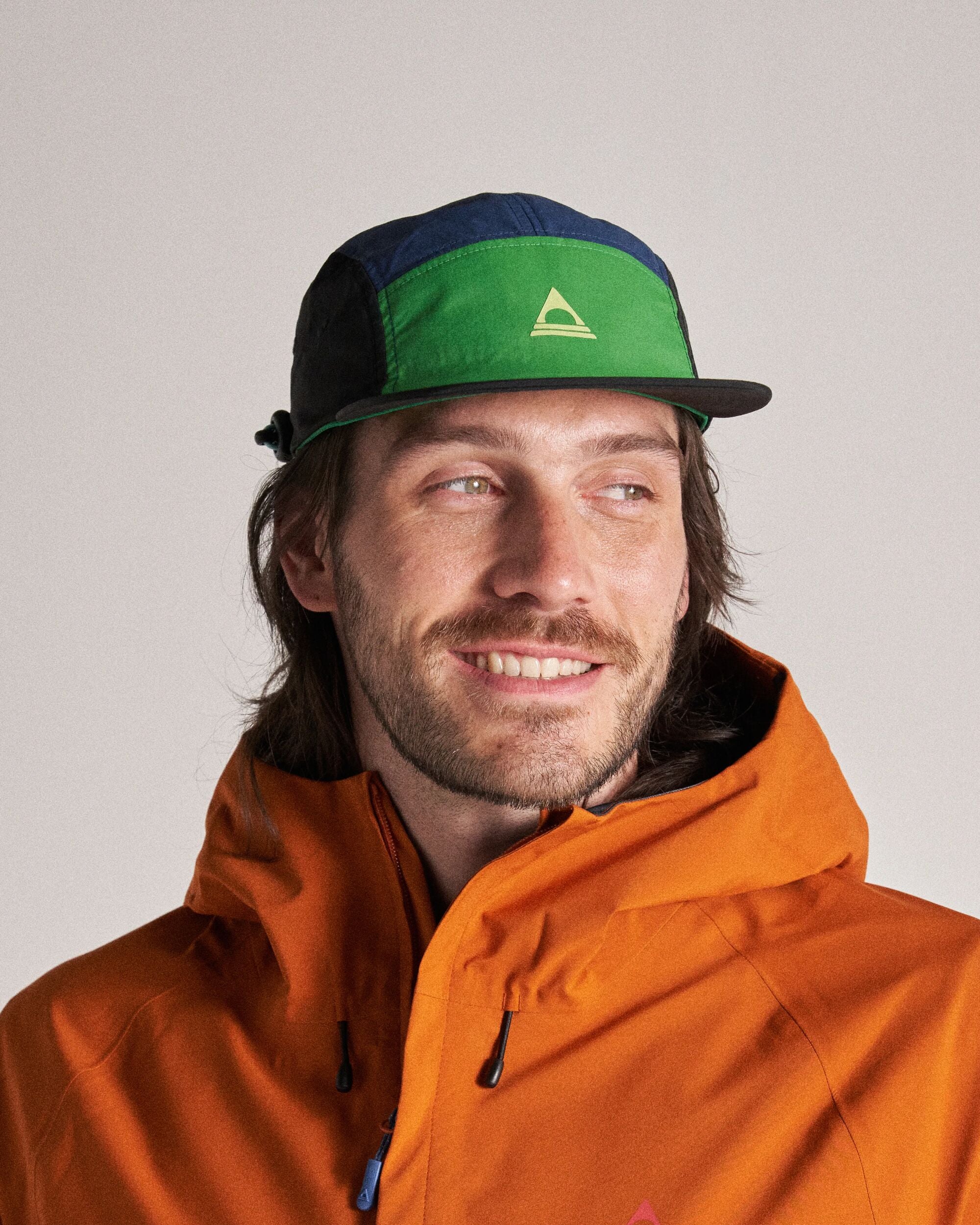 Emerge 5 Panel Trail Cap - Stem Green - Studio Model - Male