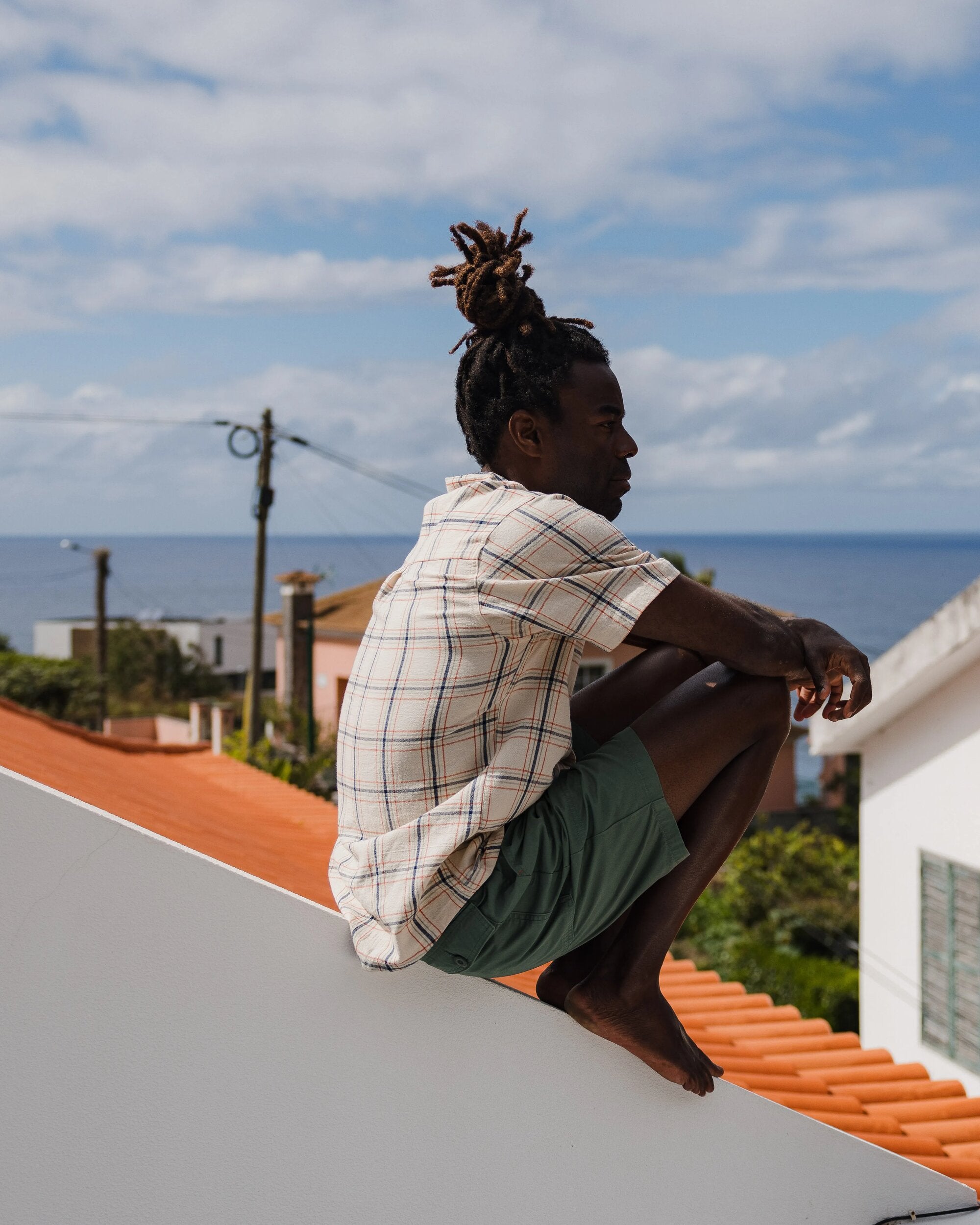 Chill Organic Cotton Check Shirt - Birch - Lifestyle