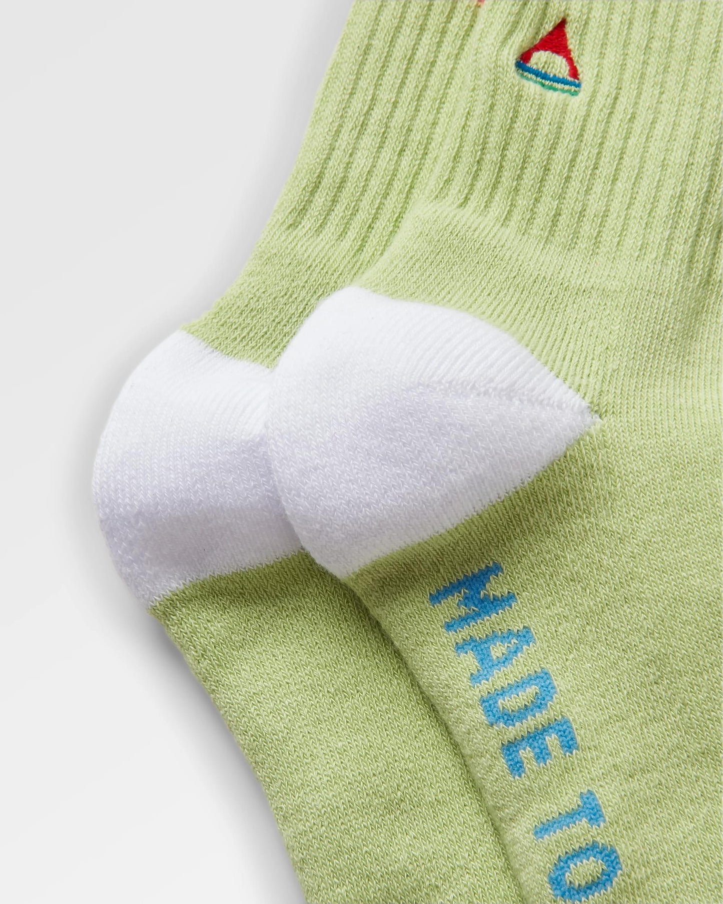 Organic Midweight Crew Socks - Green Fig