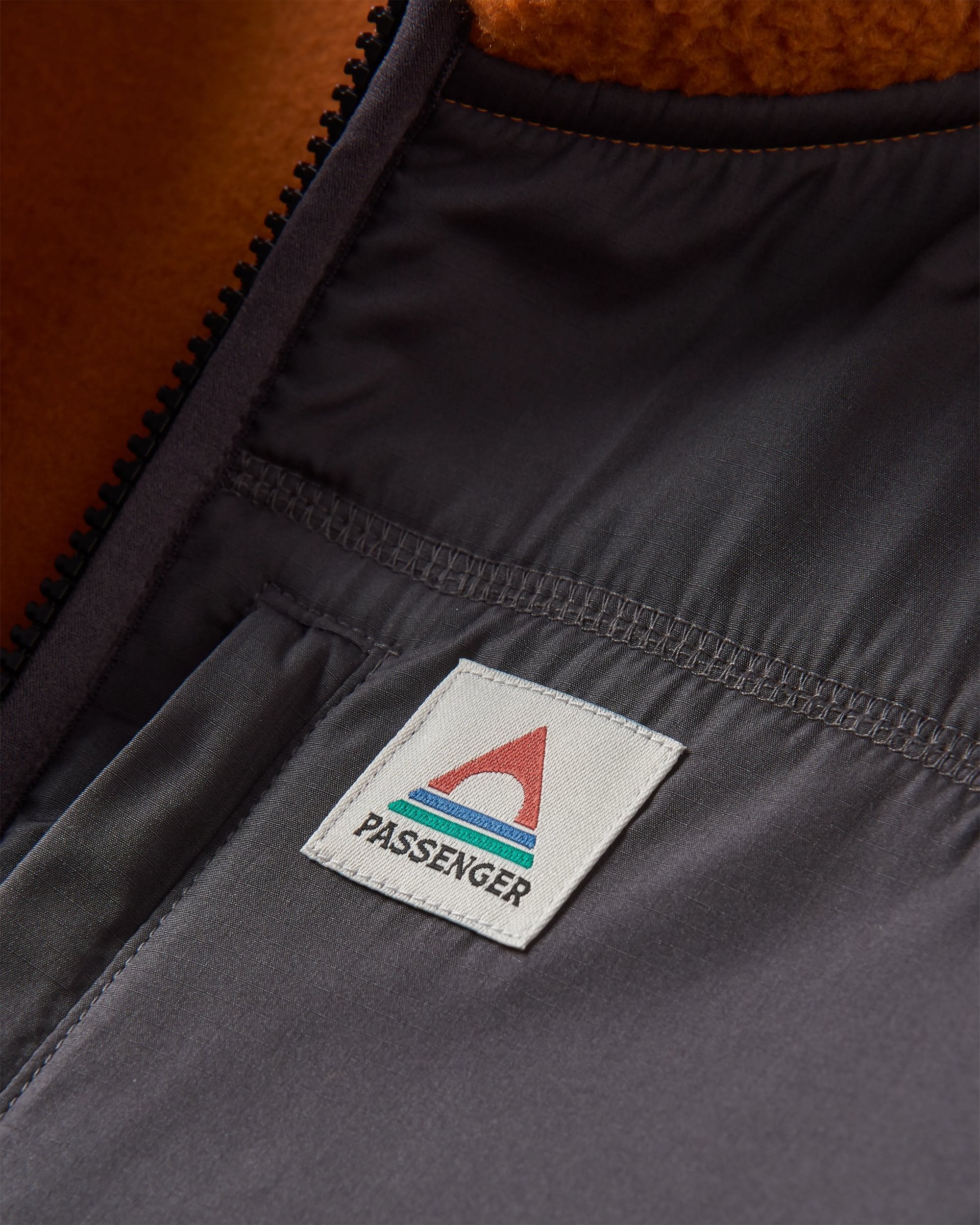 Offgrid 1/2 Zip Recycled Sherpa Fleece - Glazed Ginger - Flatlay