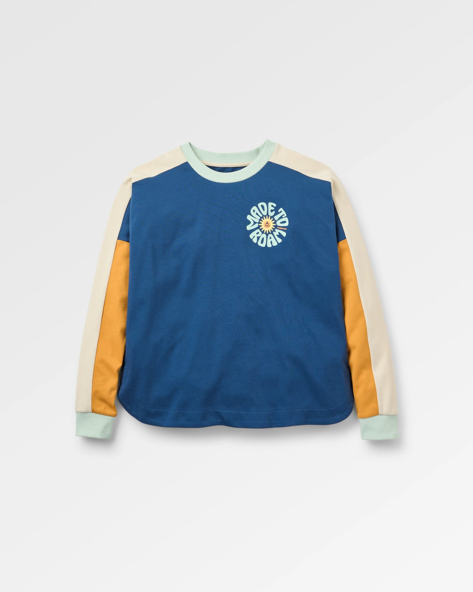 Easy Days Organic Cotton LS T-Shirt - Dark Denim - Flatlay