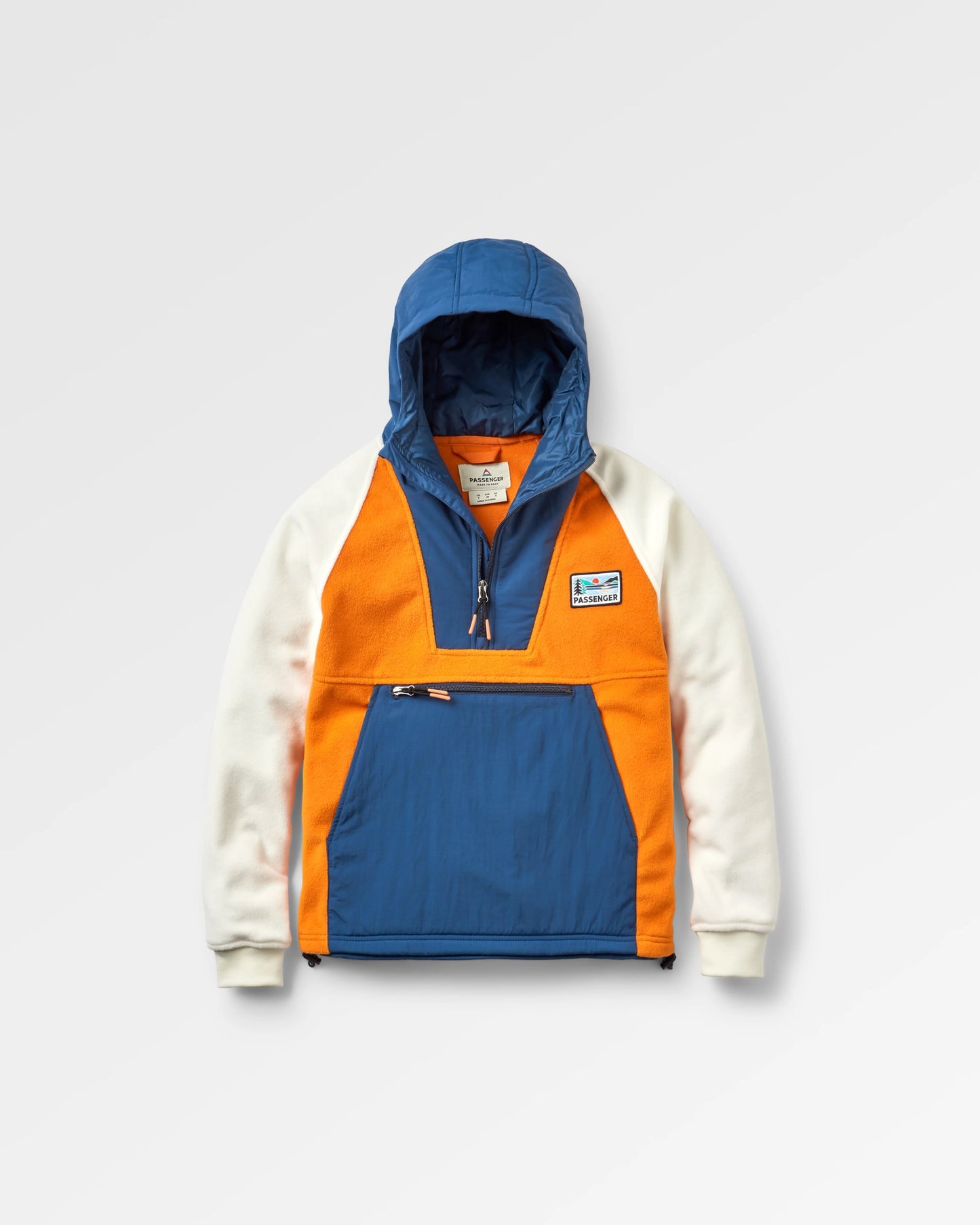 Alexander 2.0 Recycled Hooded Polar Fleece - Sunrise Orange - Flatlay