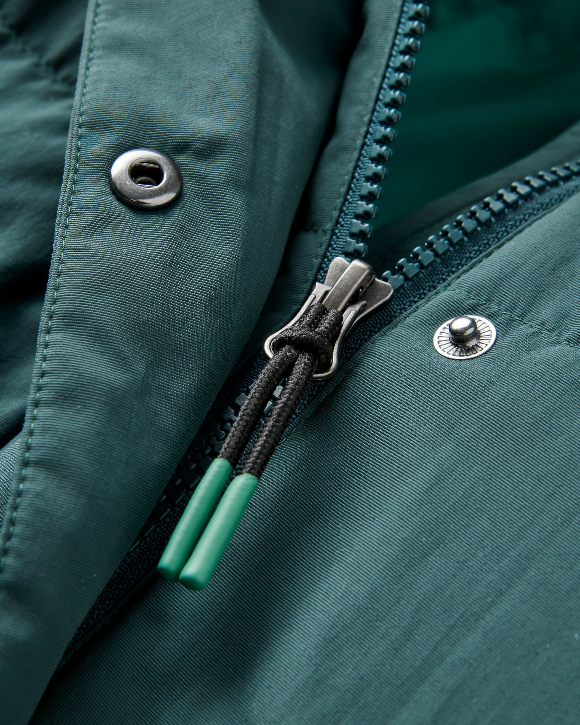 Nook Insulated Jacket - Dark Fern - Flatlay