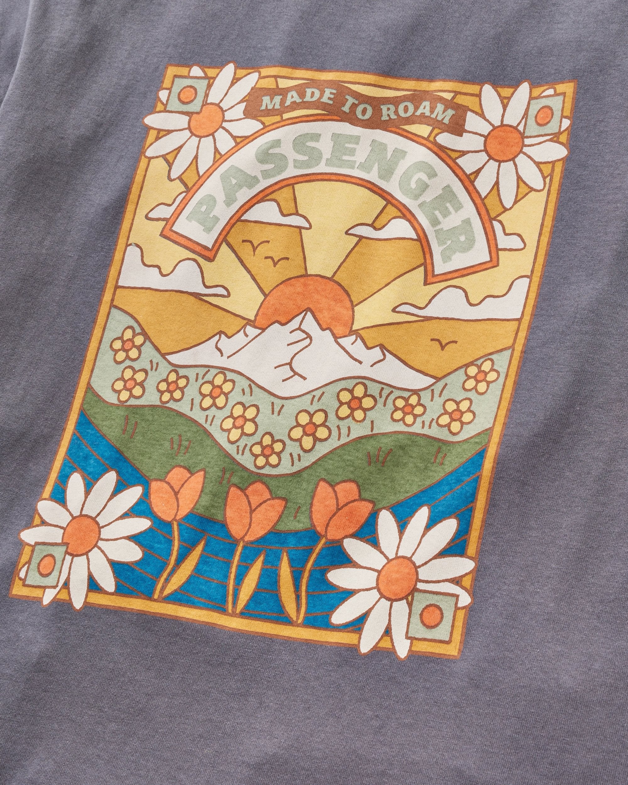 Seasonal Recycled Cotton Oversized T-Shirt - Charcoal - Flatlay