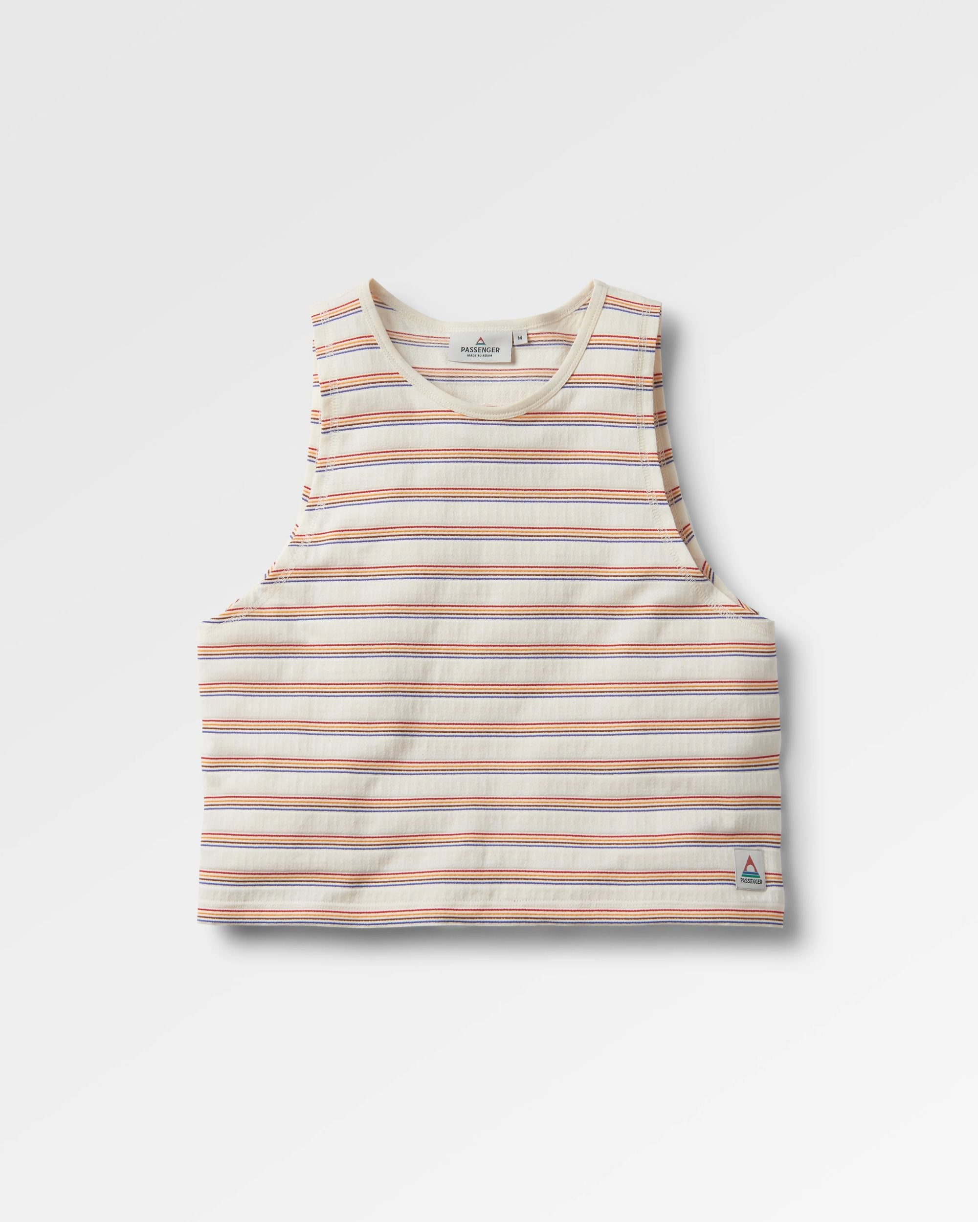 Retro Vibes Organic Cotton Vest - Retro Stripe - Flatlay