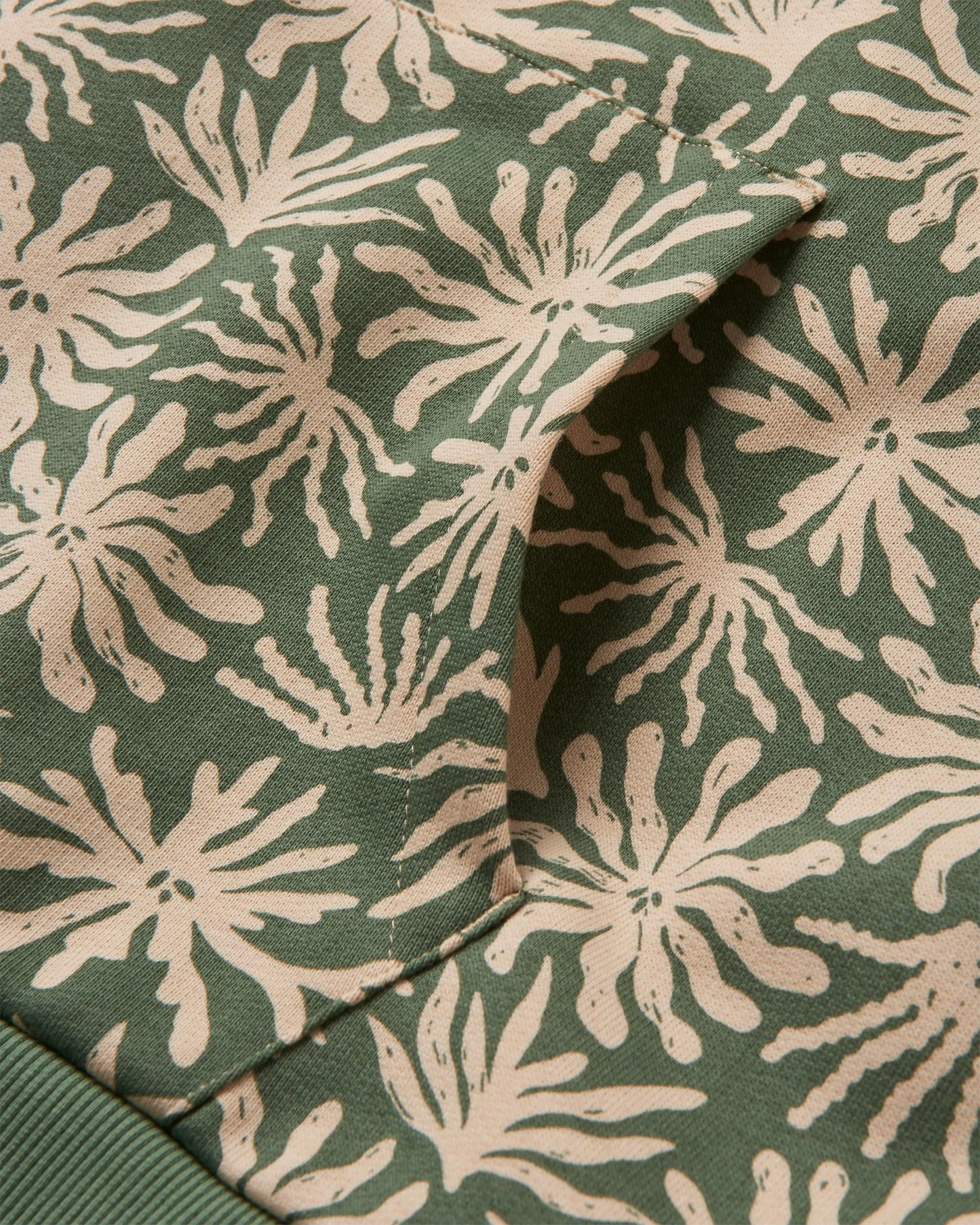 Arame Organic Cotton Hoodie - Seaweed Pistachio - Flatlay