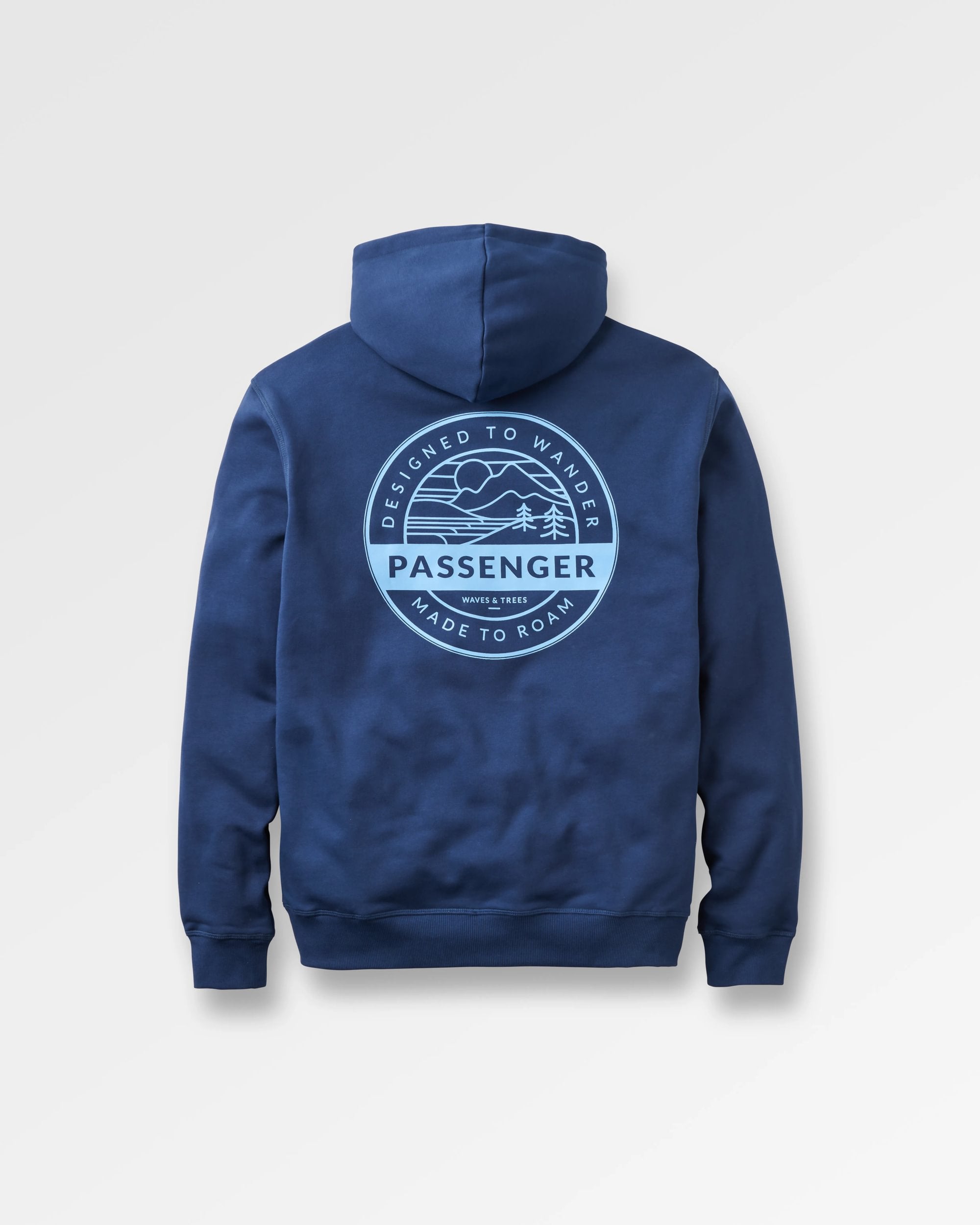 Odyssey Organic Cotton Hoodie - Rich Navy - Flatlay