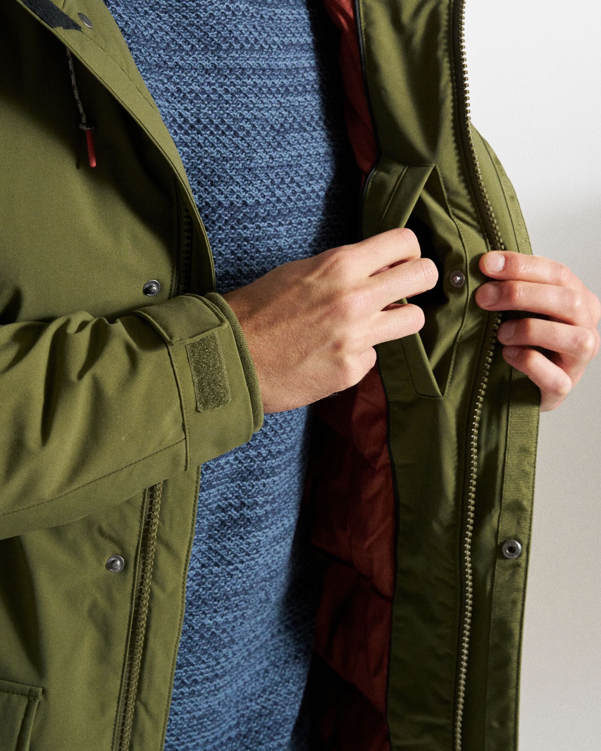 Baltic Recycled Insulated Parka - Khaki - Studio Model