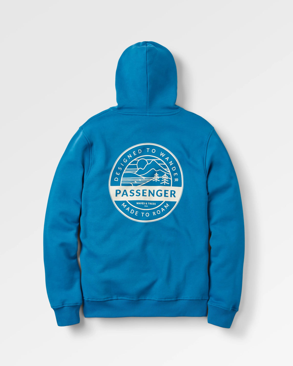 Odyssey Organic Cotton Hoodie - Blue Steel - Flatlay