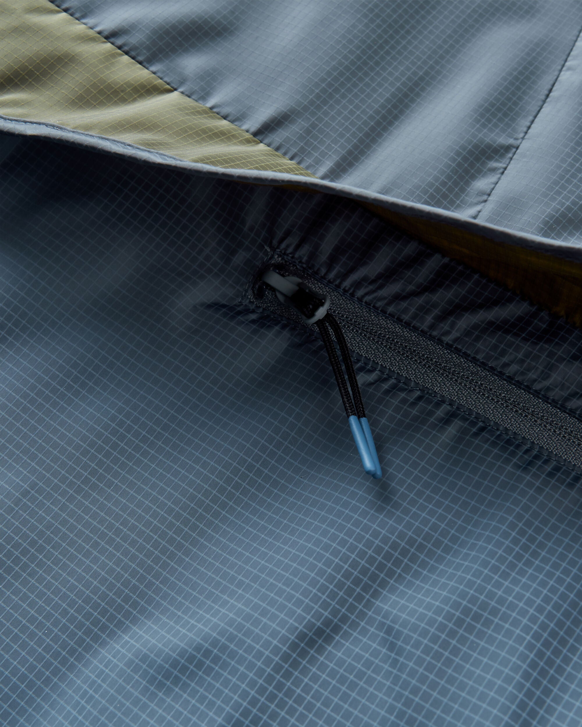 Gusto Recycled Windshell Anorak - Charcoal/Storm Grey - Flatlay