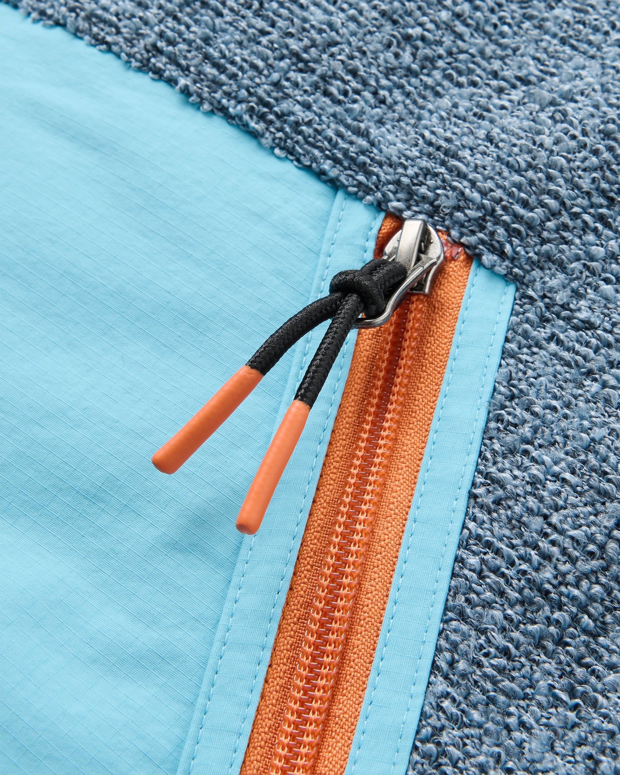 Warming Full Zip Windproof Fleece - Stormy Blue/Retro Blue - Flatlay