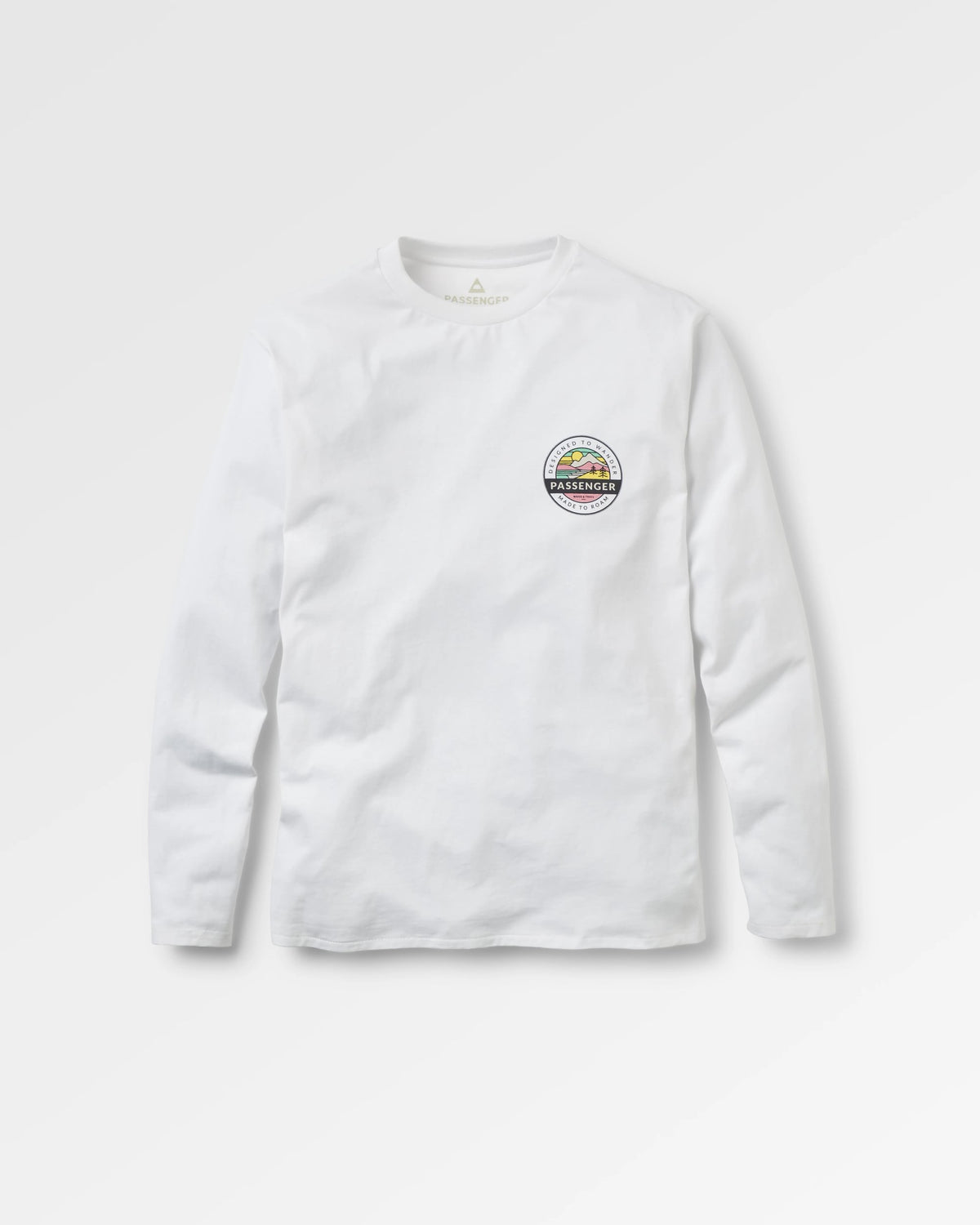 Odyssey Organic Cotton LS T-Shirt - White - Flatlay