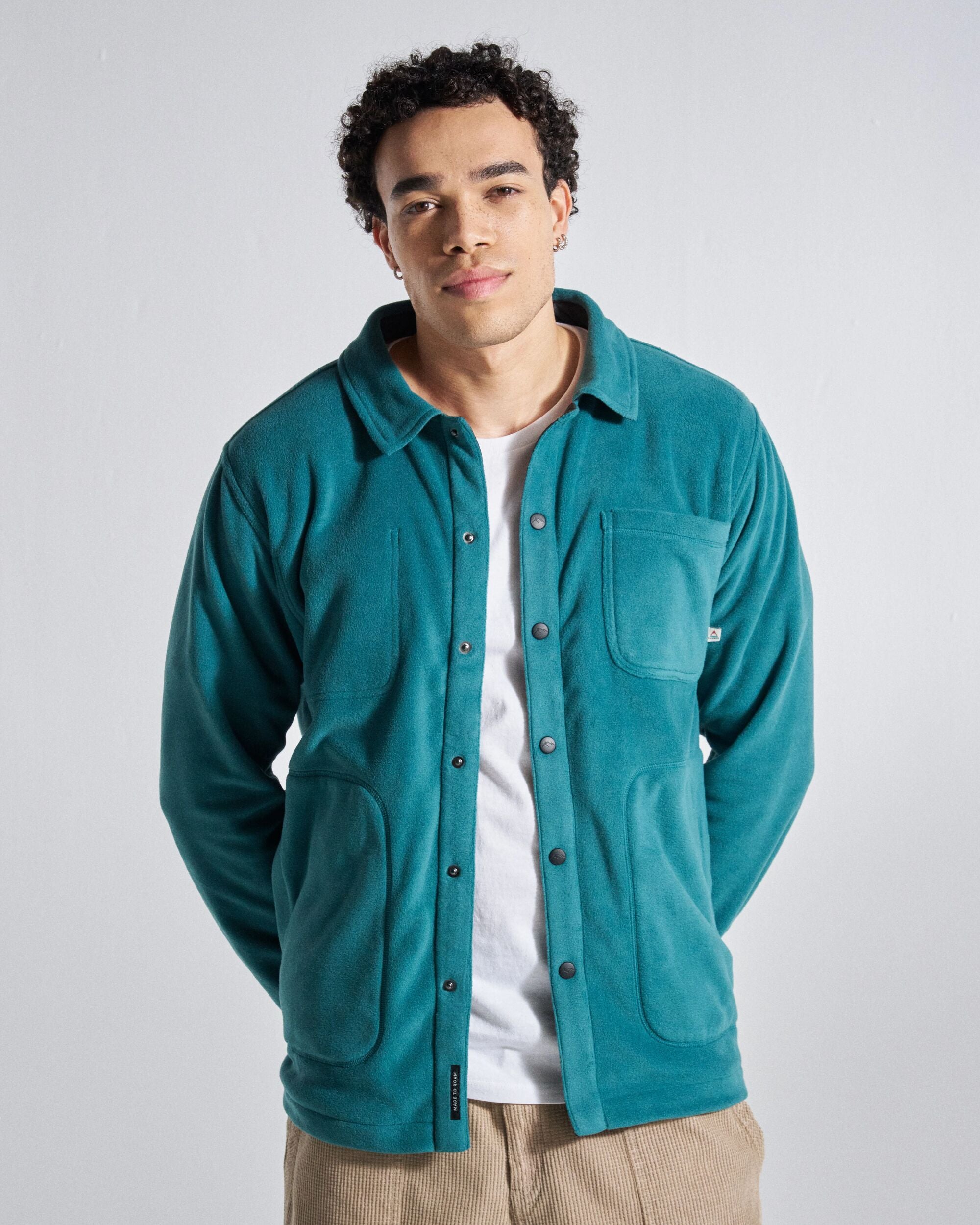 Adapt Polartec® Overshirt - Mediterranean - Studio Model