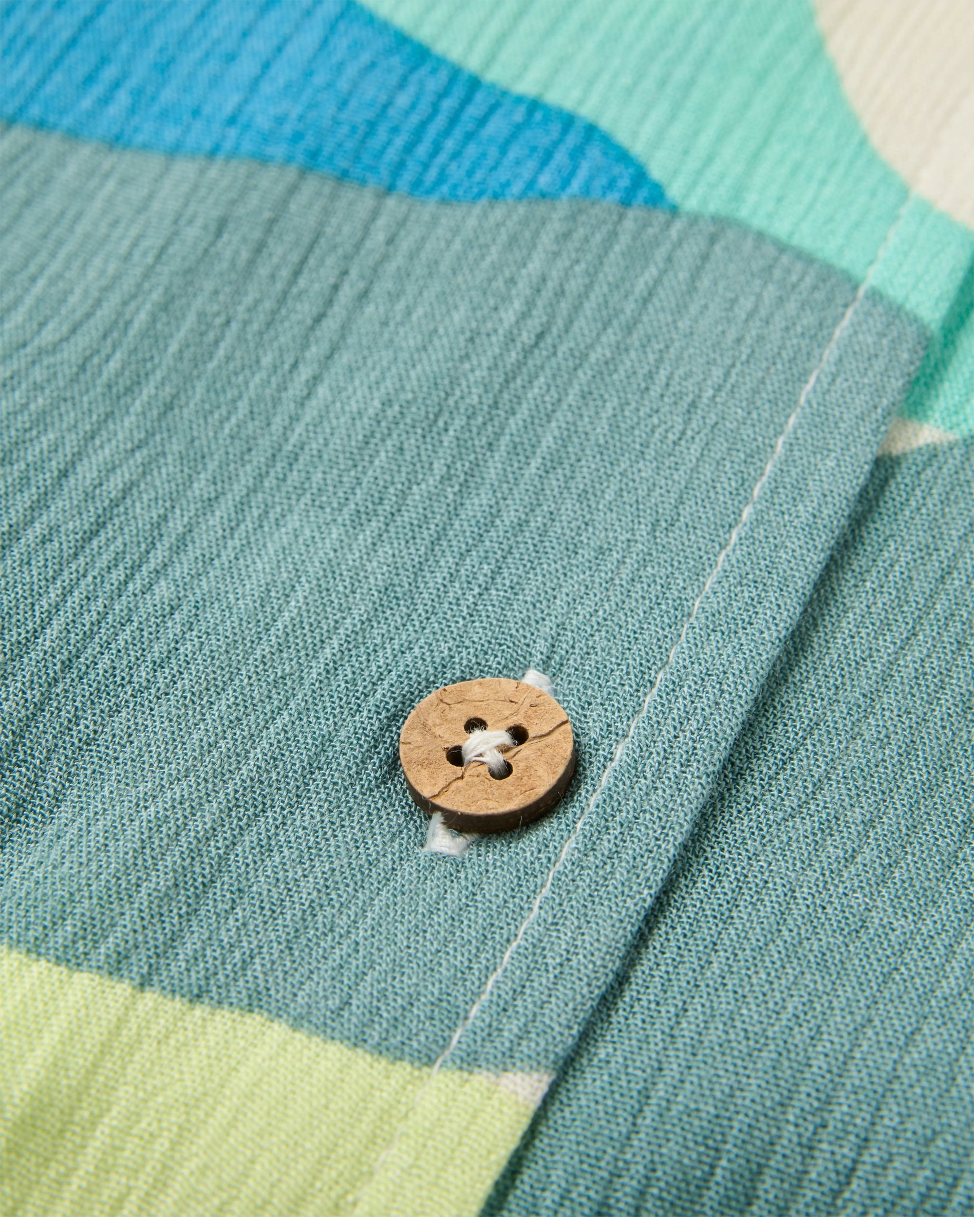 Clarity Short Skort Dress - Vista Patchwork Aqua - Flatlay