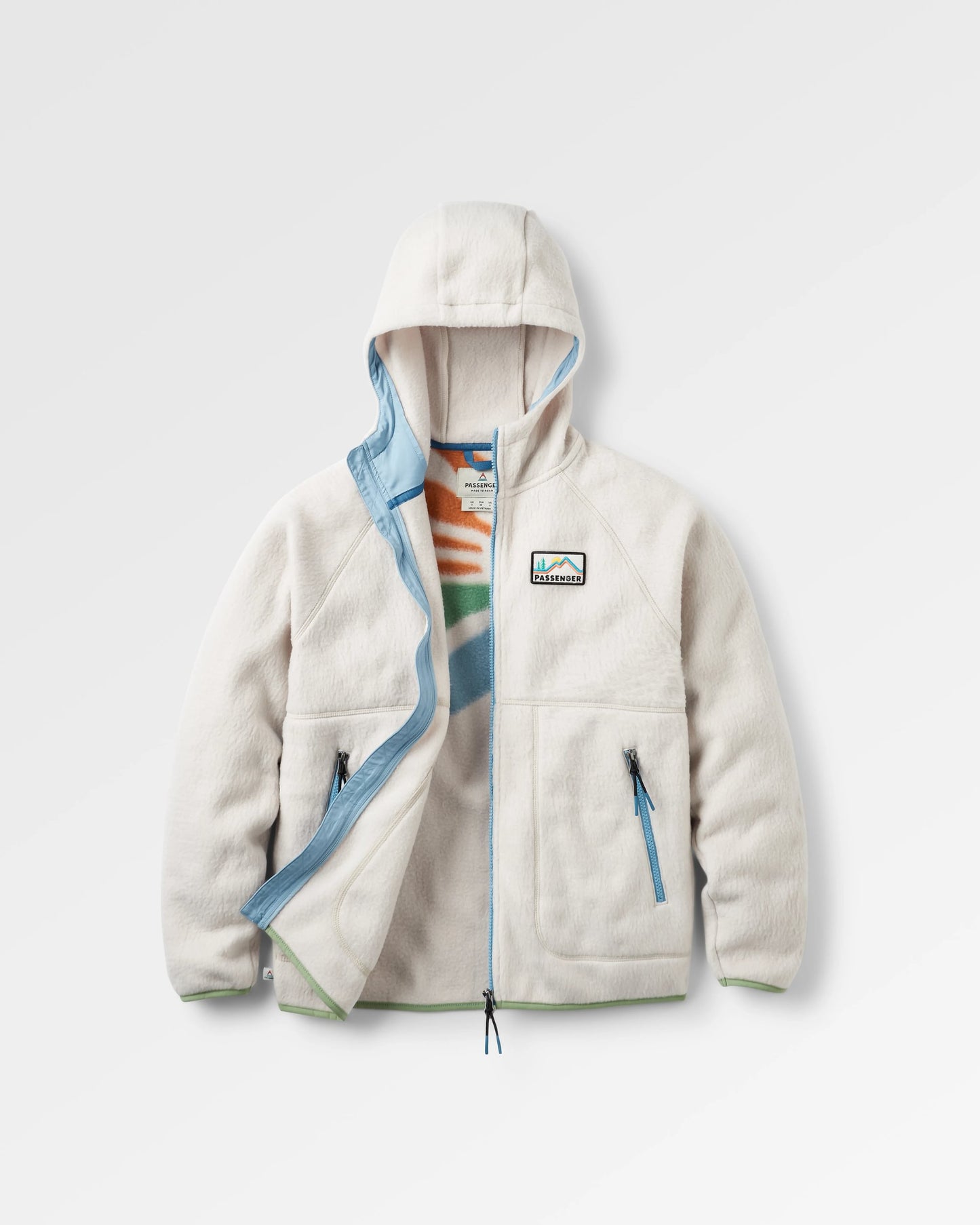 North Coast Vista 2.0 Full Zip Recycled Sherpa Fleece - Oatmeal - Flatlay