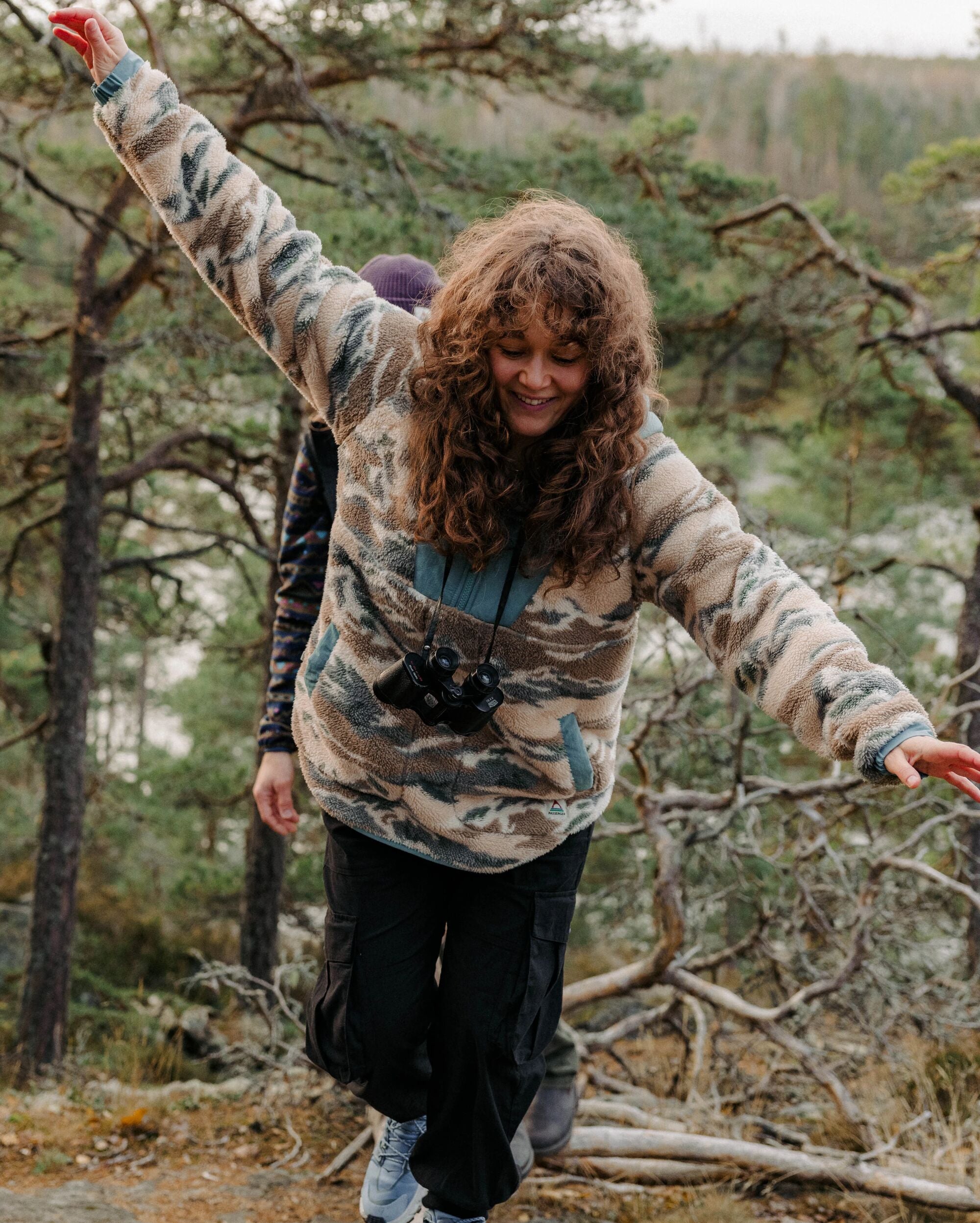 Beaumont Recycled Sherpa Hooded Fleece - Mount Scenic Oatmeal - Lifestyle