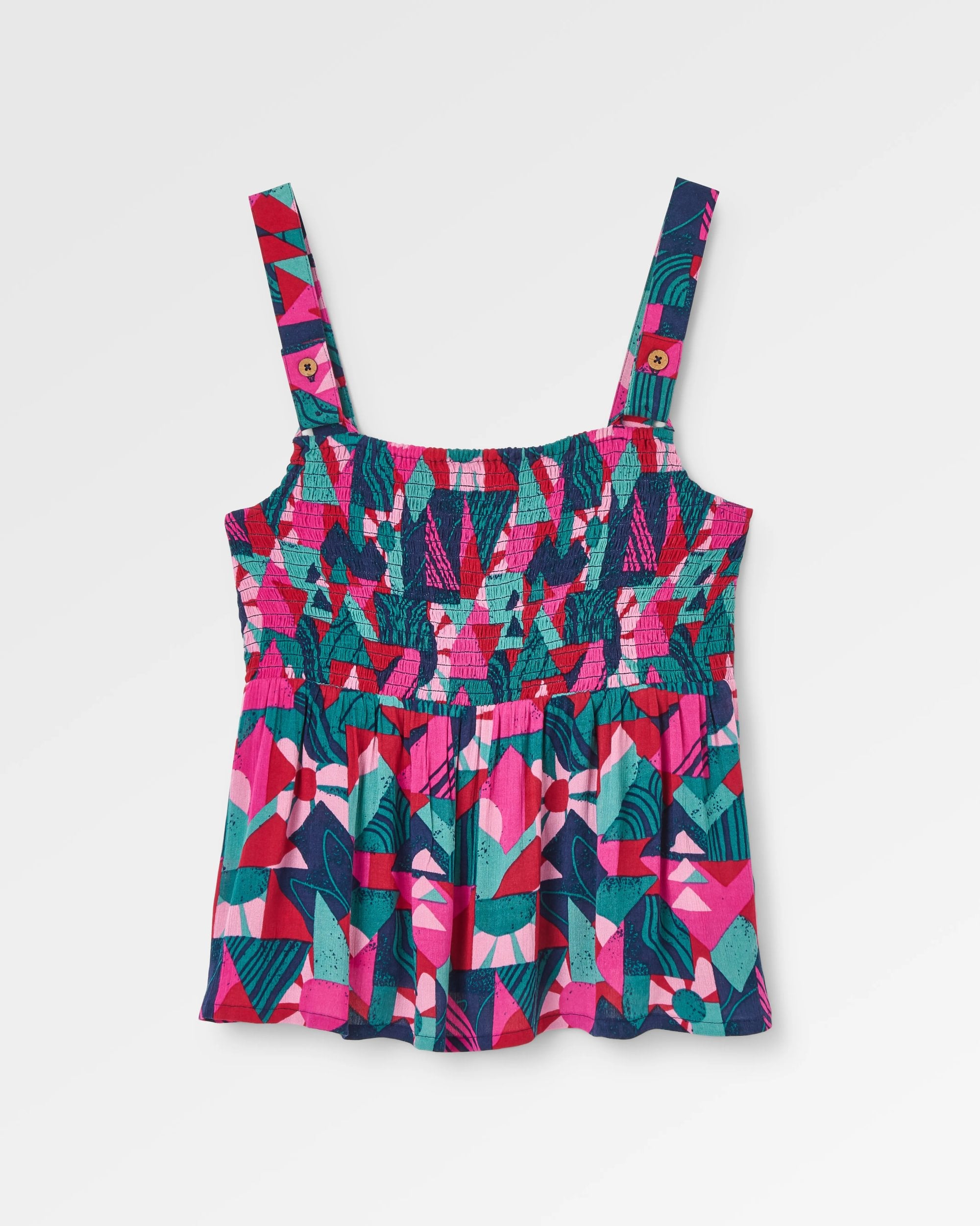 Soleis Woven Cami - Sun Patch Rich Navy - Flatlay