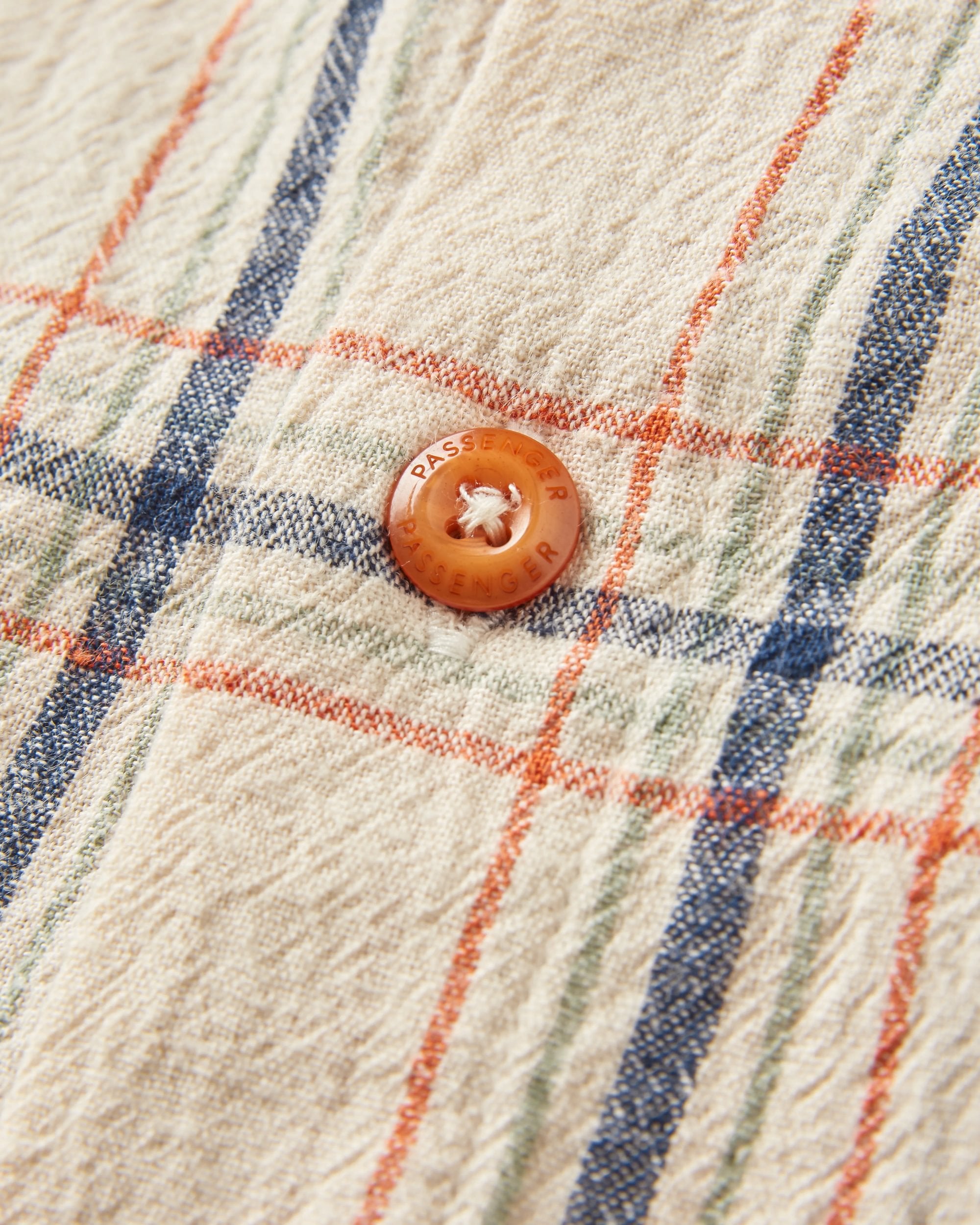 Chill Organic Cotton Check Shirt - Birch - Flatlay