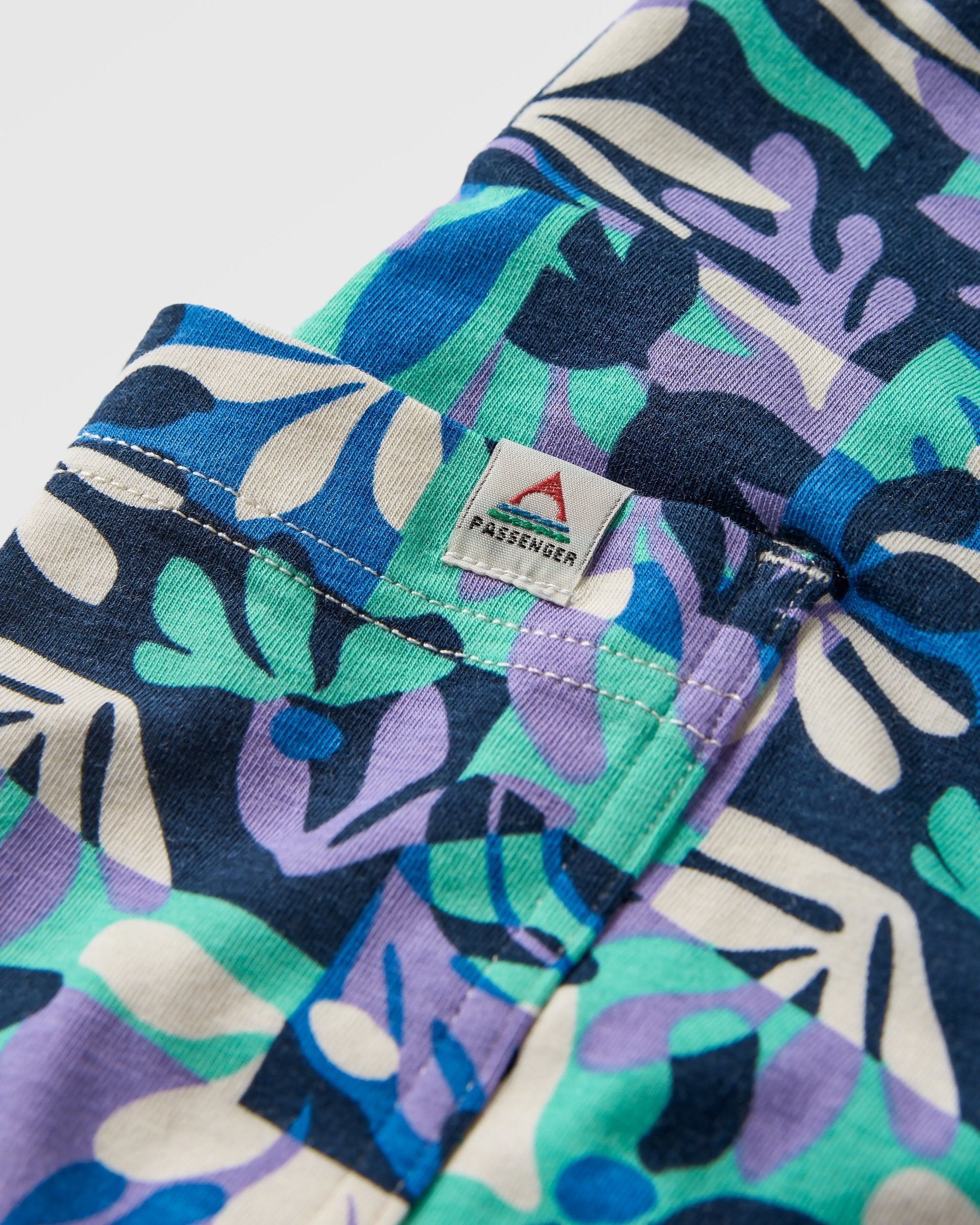Day Dream Recycled Trouser - Mountain Foliage Purple - Flatlay