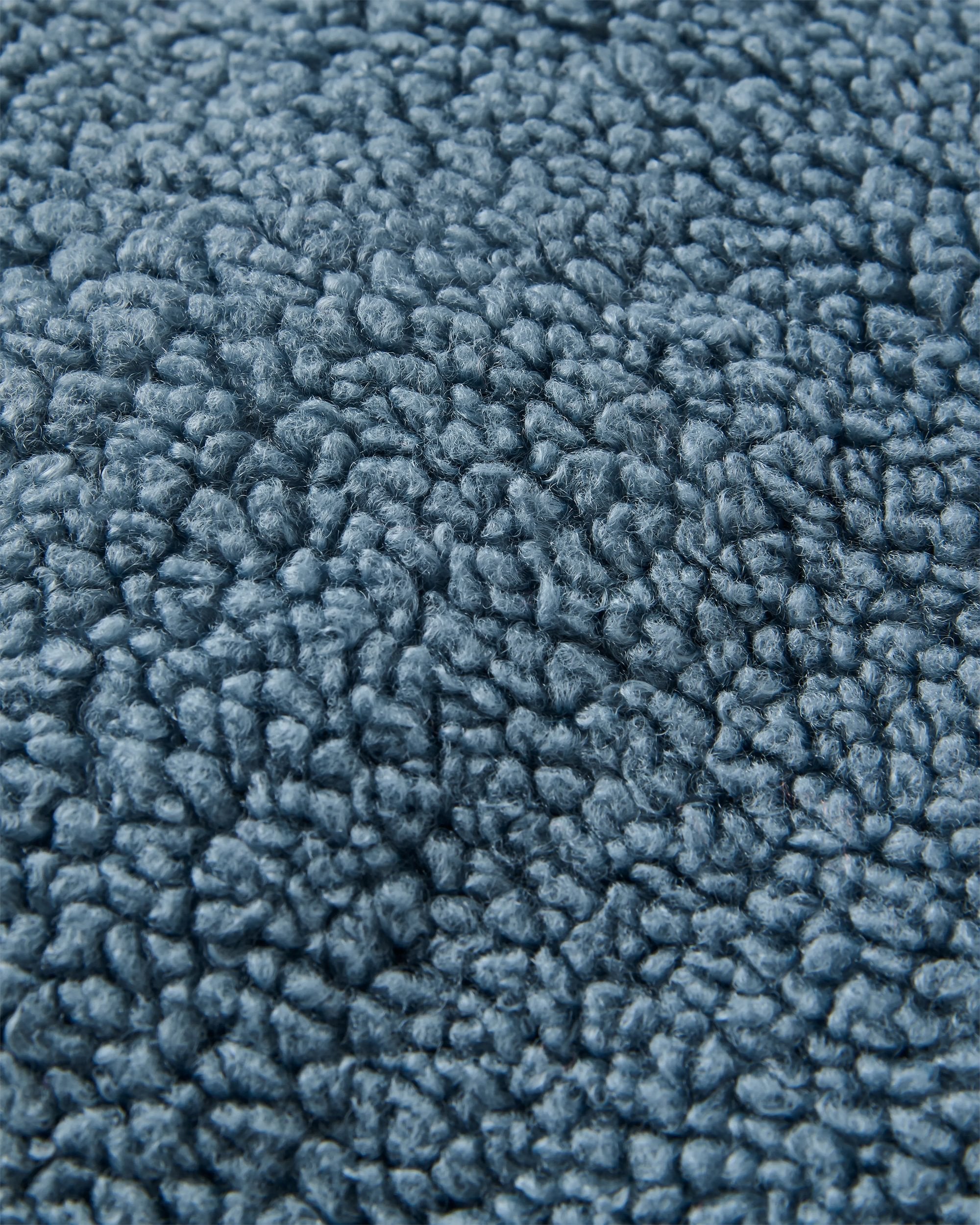 Lucia Recycled Sherpa Fleece - Stormy Blue - Flatlay