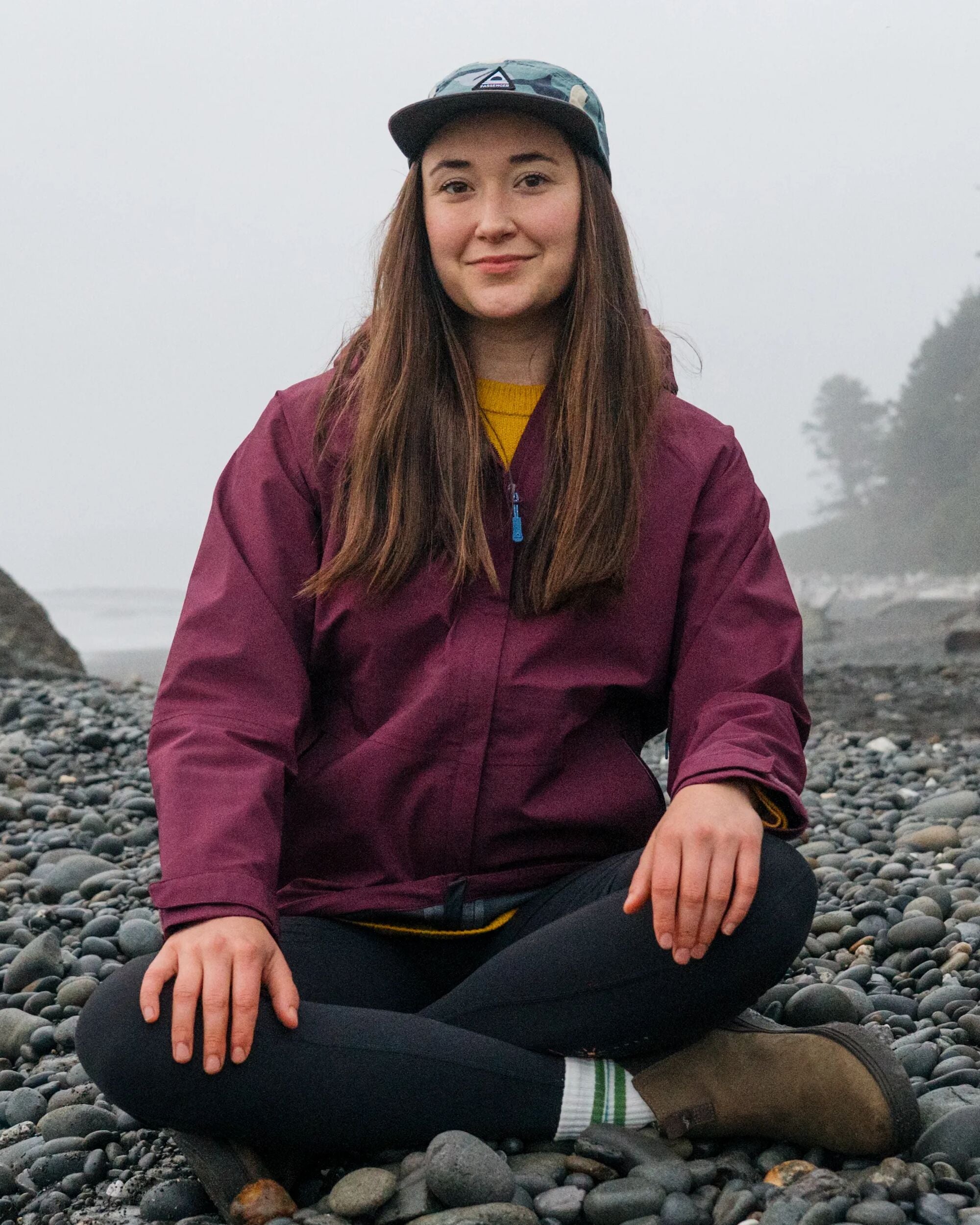 Five Element Recycled Waterproof Jacket - Fig - Lifestyle