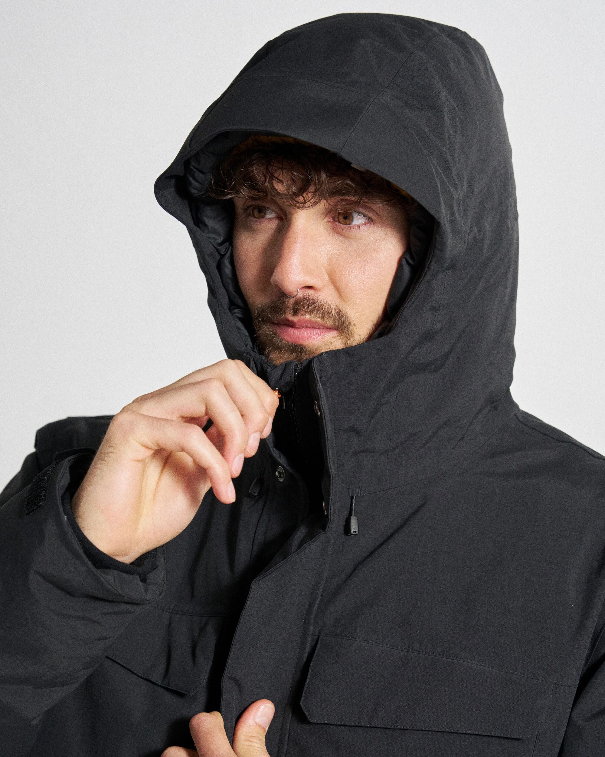 Explorer Waterproof Down Parka - Black - Studio Model