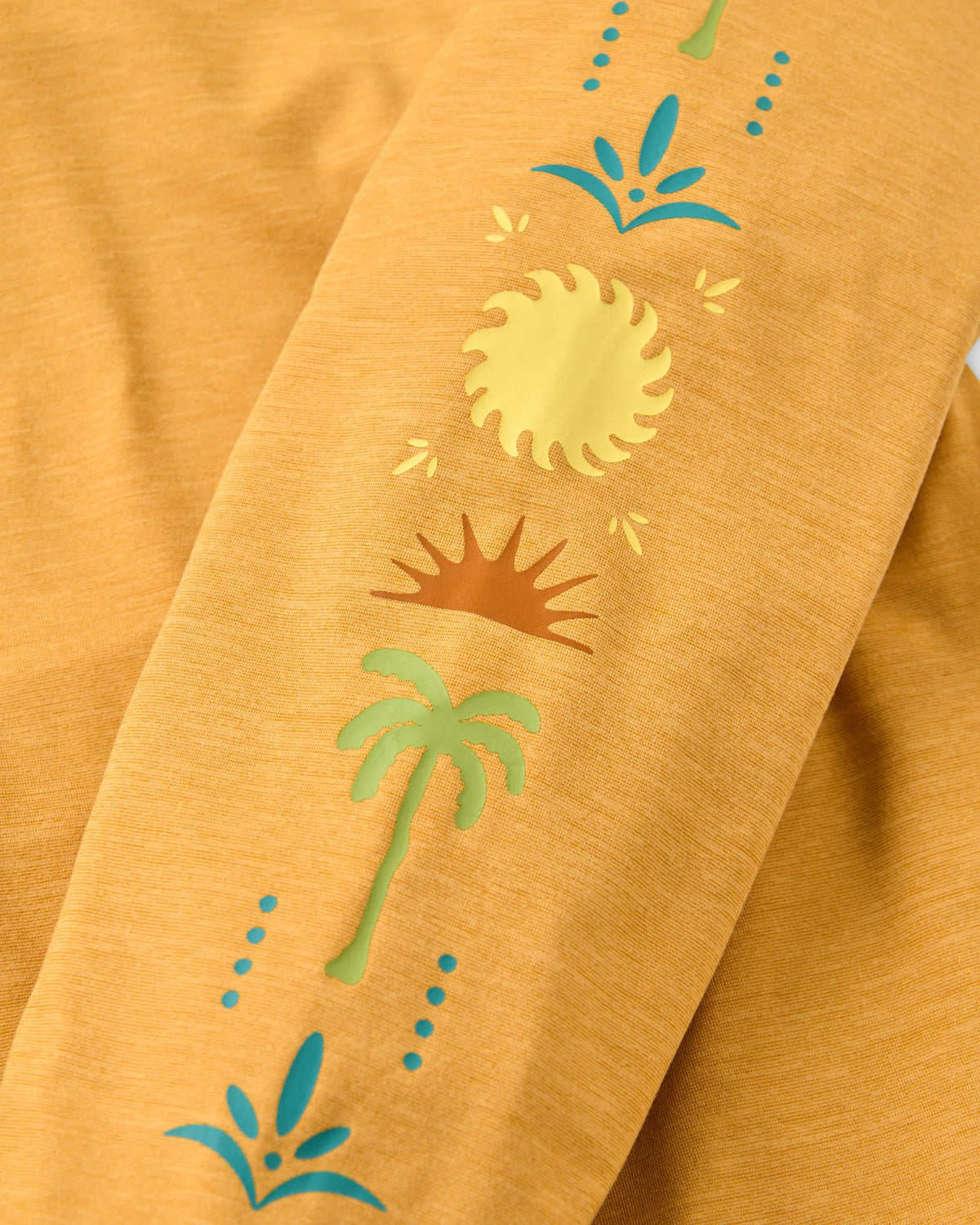 Sunvale Lightweight UPF50 Hoodie - Spruce Yellow Marl - Flatlay
