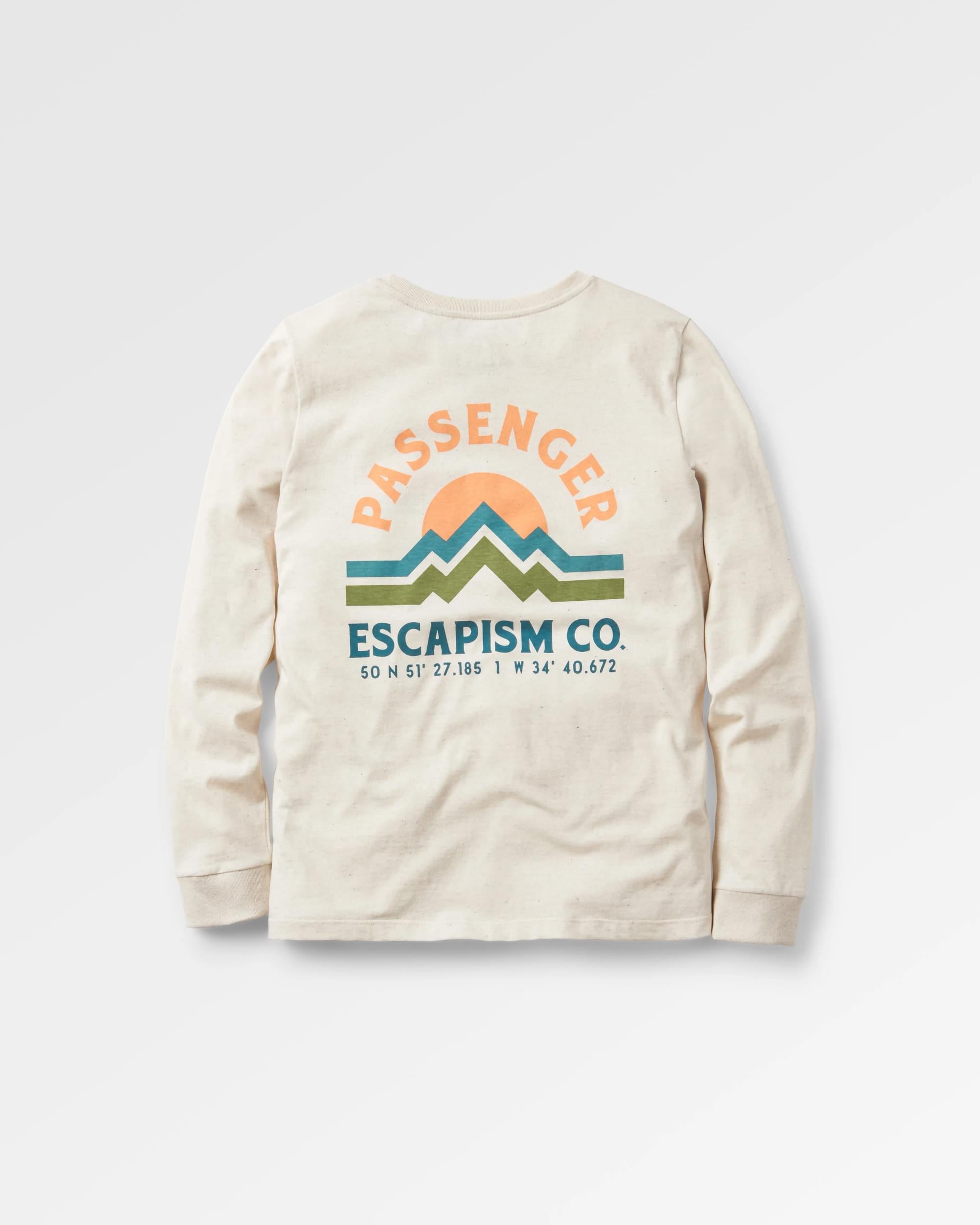 Breathe Recycled Cotton LS T-Shirt - Milky Marl - Flatlay