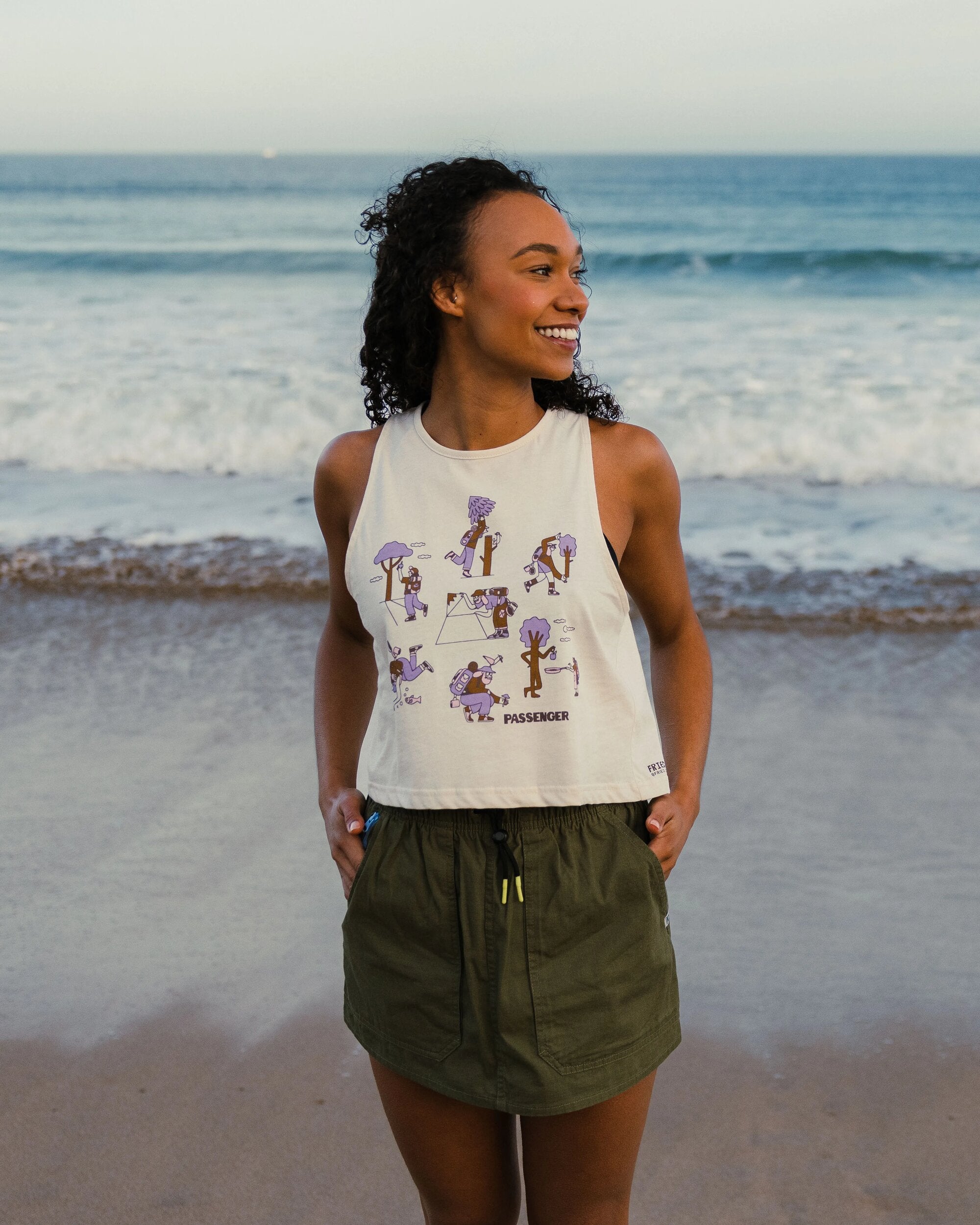 Go Forage Organic Cotton Vest - Birch - Lifestyle