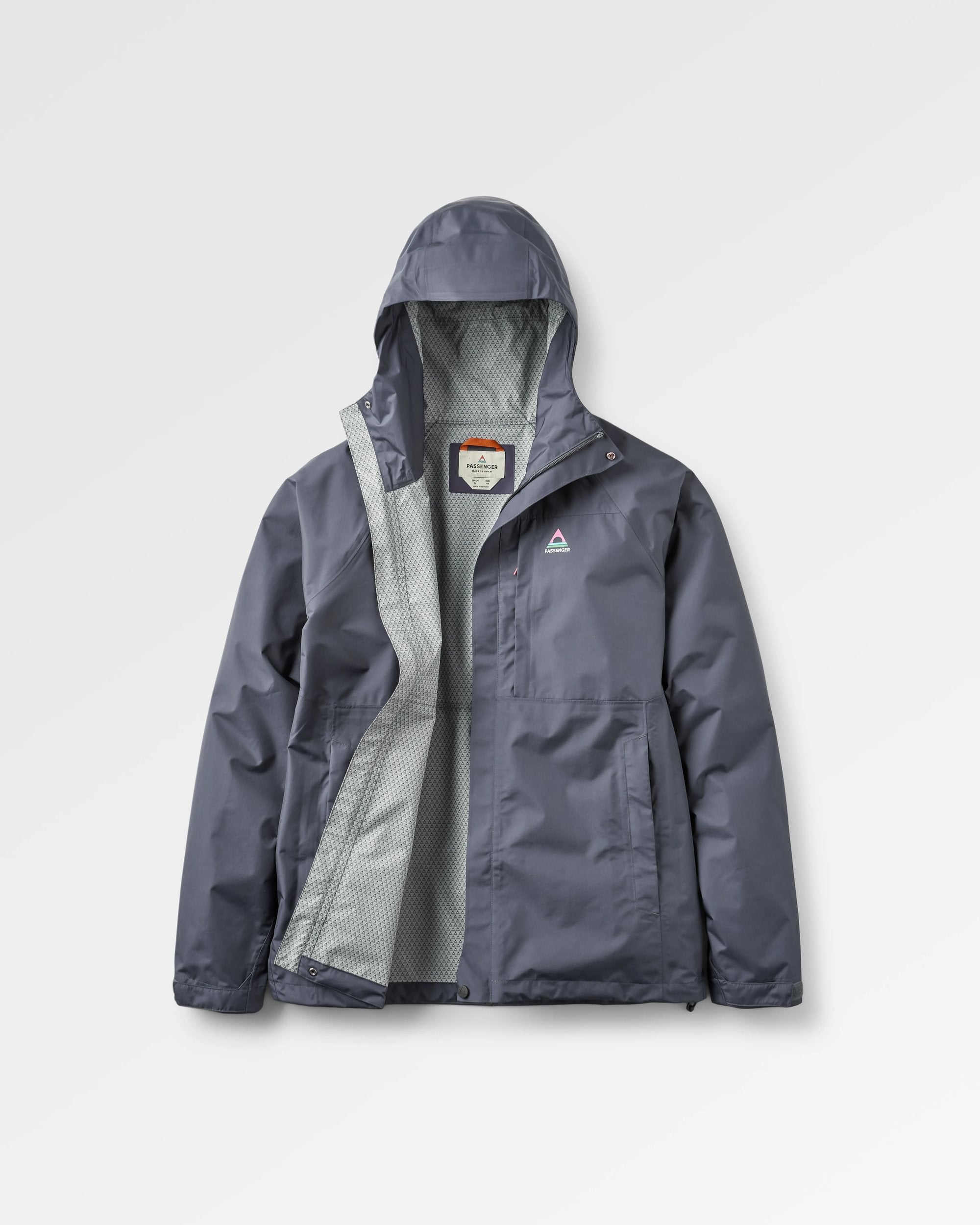Trailscape Men's Recycled Waterproof Jacket - Charcoal - Flatlay