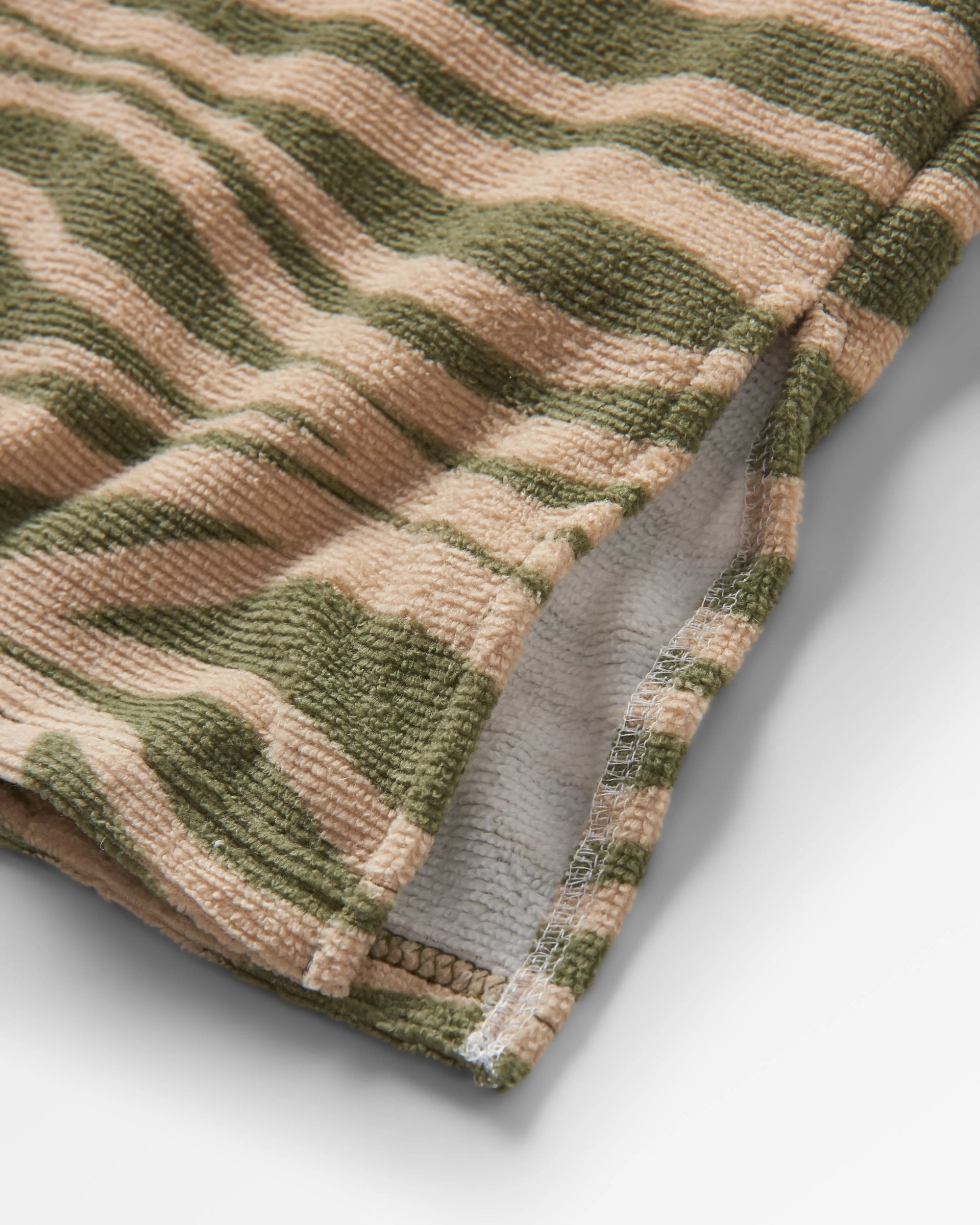 Tulum Recycled Towel Poncho - Strata Khaki - Flatlay