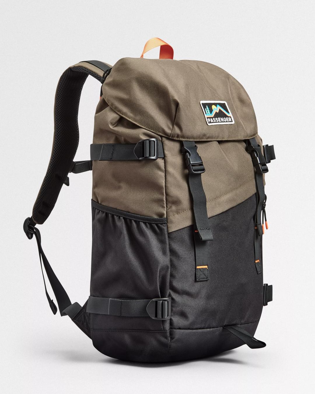 Boondocker Recycled 26L Backpack - Black/Khaki - Flatlay