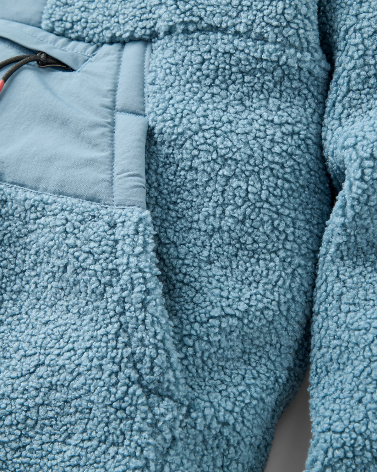 Woodland 1/2 Zip Sherpa Fleece - Stormy Blue - Flatlay