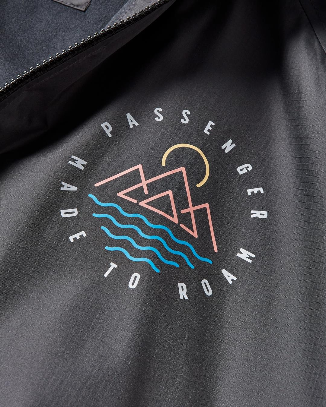 Escapism Recycled Towel Lined Changing Robe - Black - Flatlay