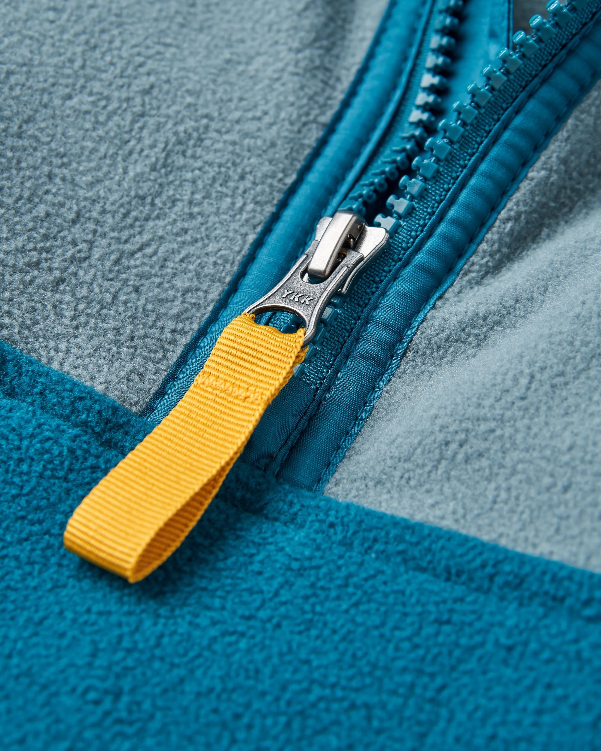 Set Off Recycled Polar Hooded Fleece - Tidal Blue/Storm Grey  - Flatlay